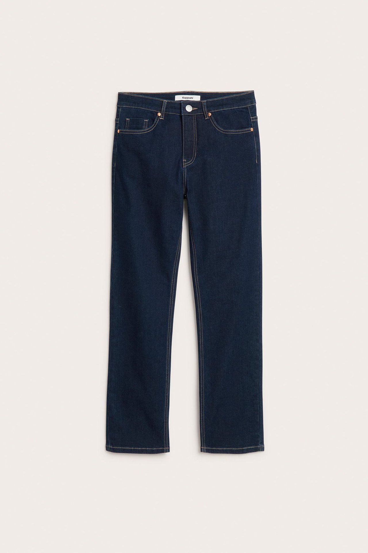 Straight Jeans Mid Waist - Mörk denim - 3