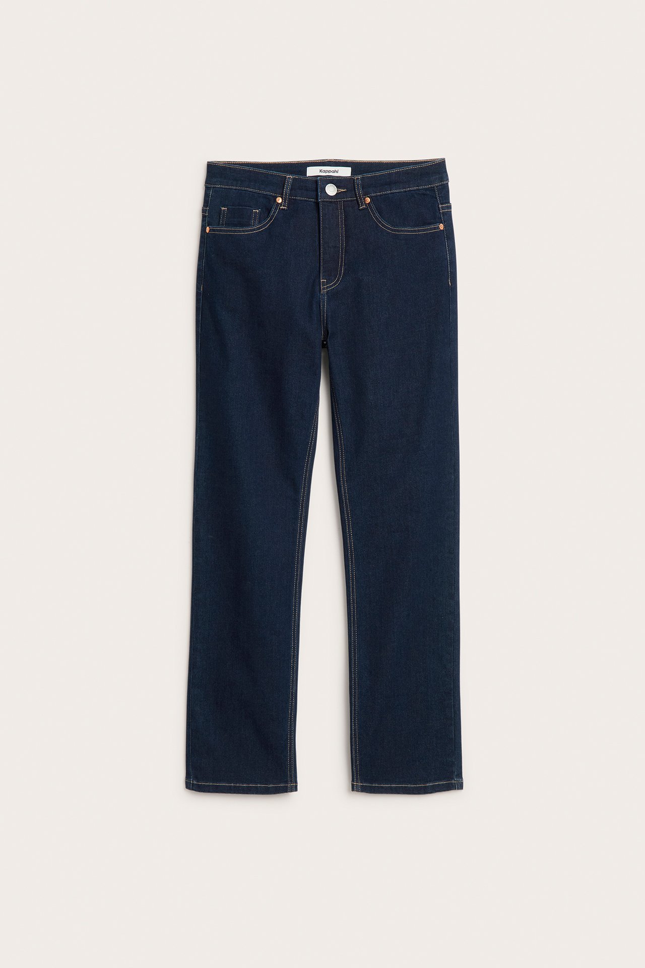 Straight Jeans Mid Waist - Mørk denim - 7
