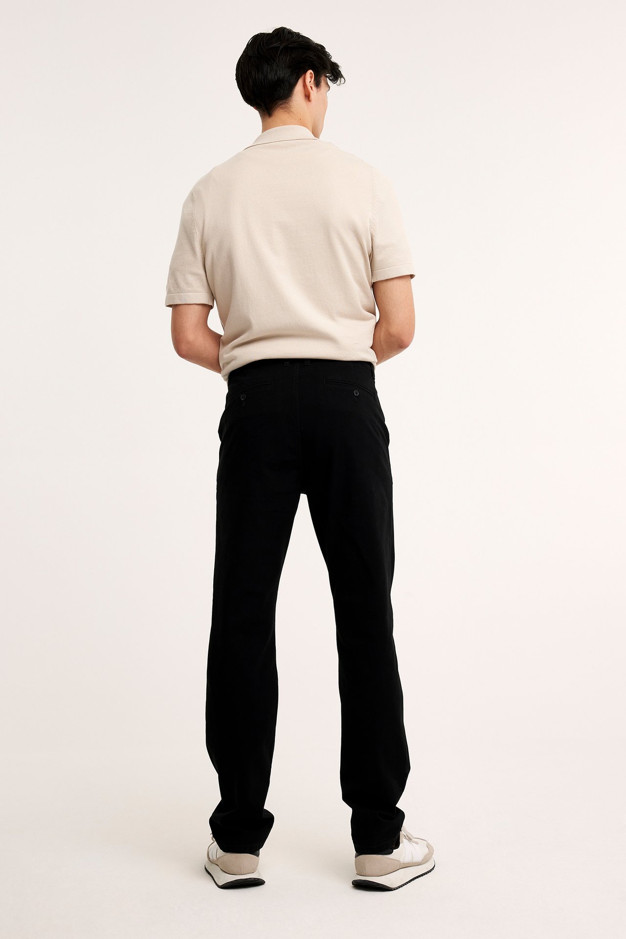 Spodnie Chinos regular fit - Czarne - 3