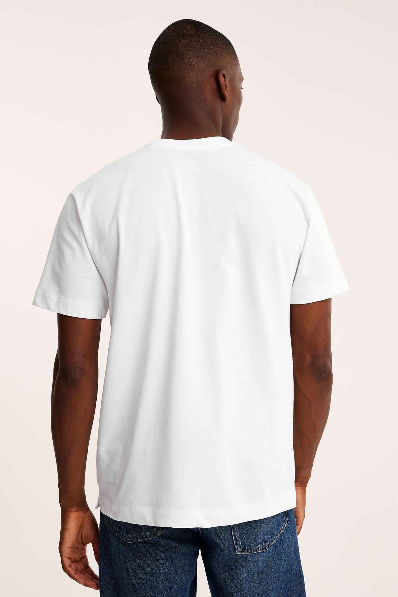 Rundhalsad t-shirt Loose fit - Offwhite - 185cm / Storlek: M - 3