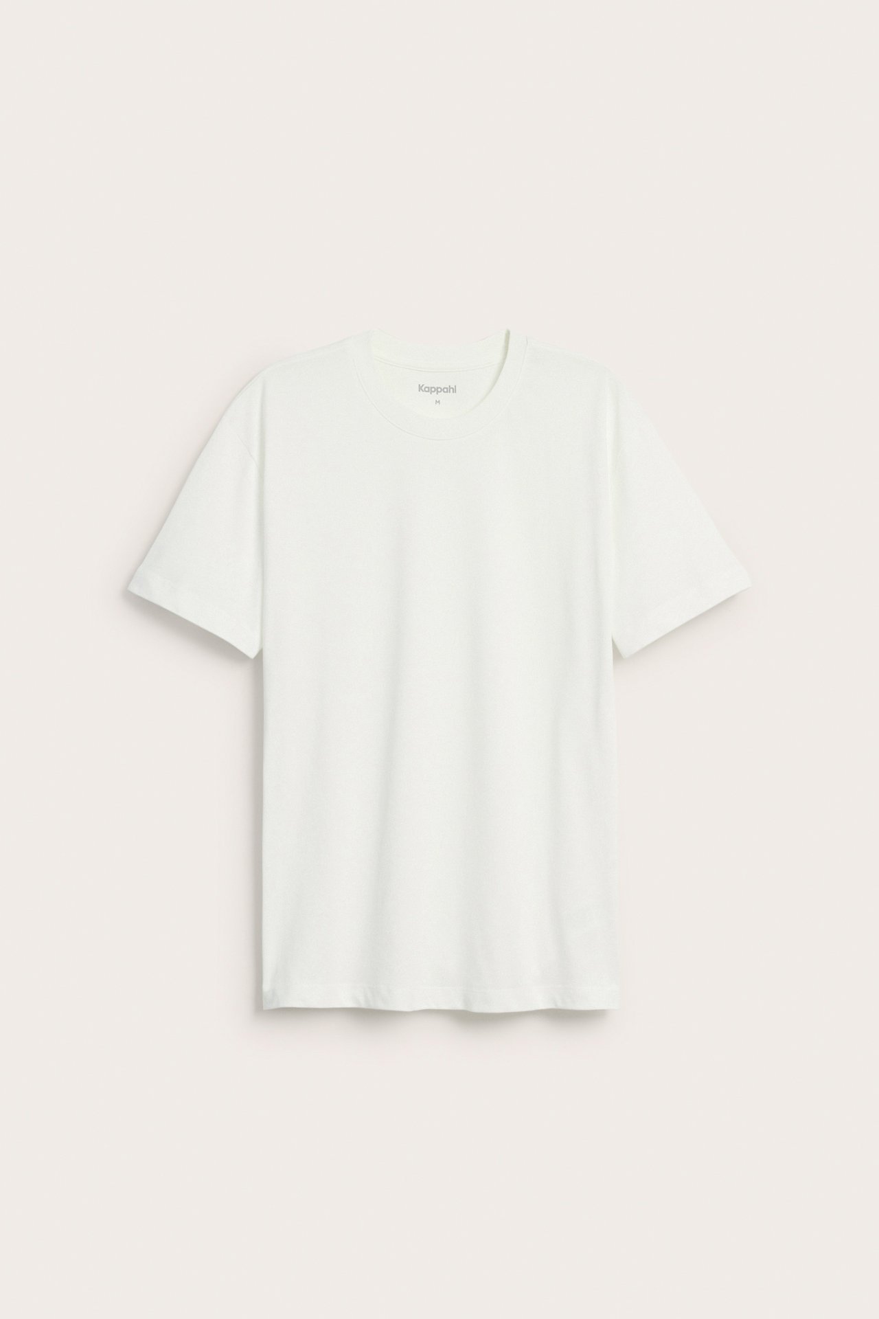 Rundhalsad t-shirt Loose fit - Offwhite - 4