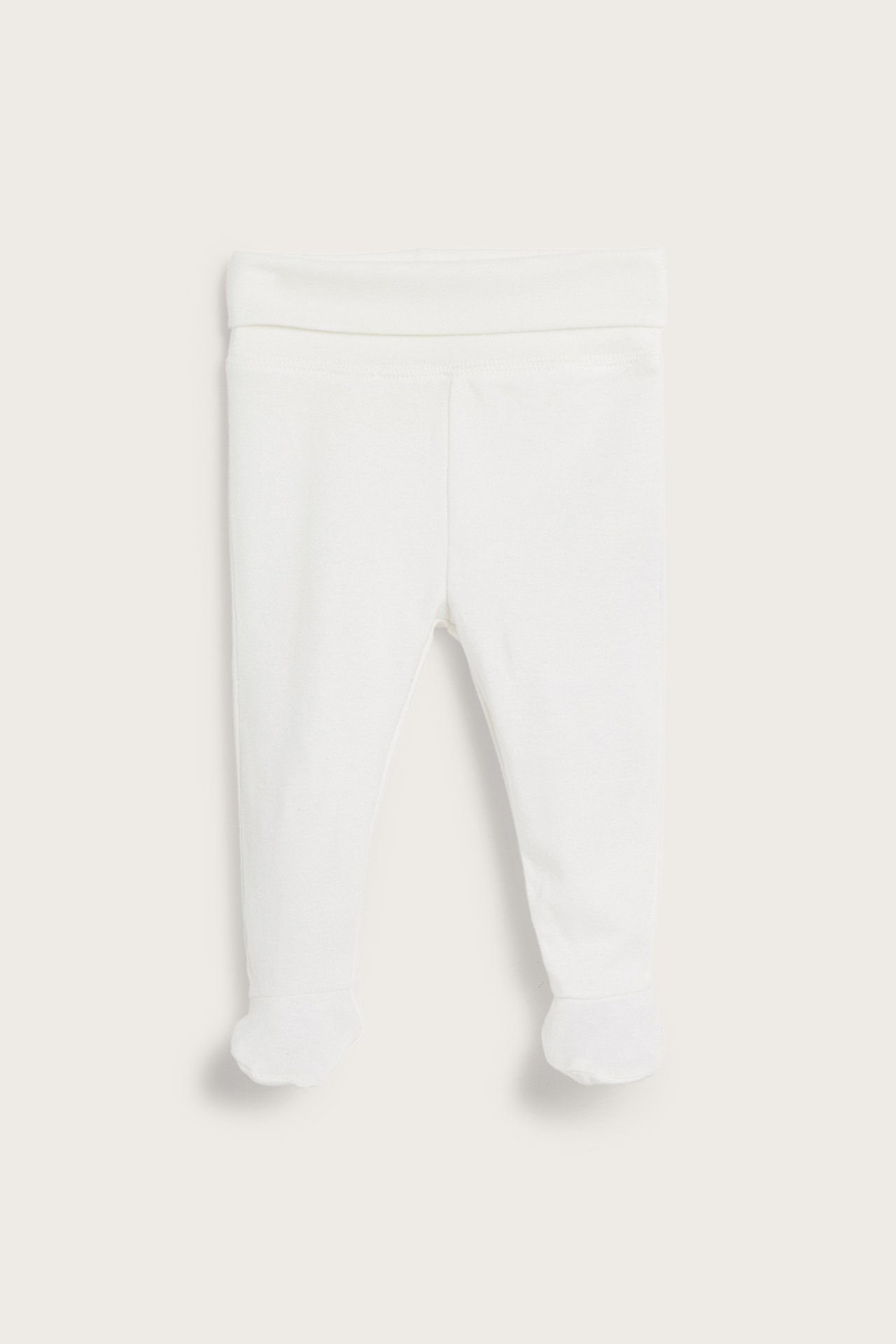 Leggings med fot - Offwhite - 2