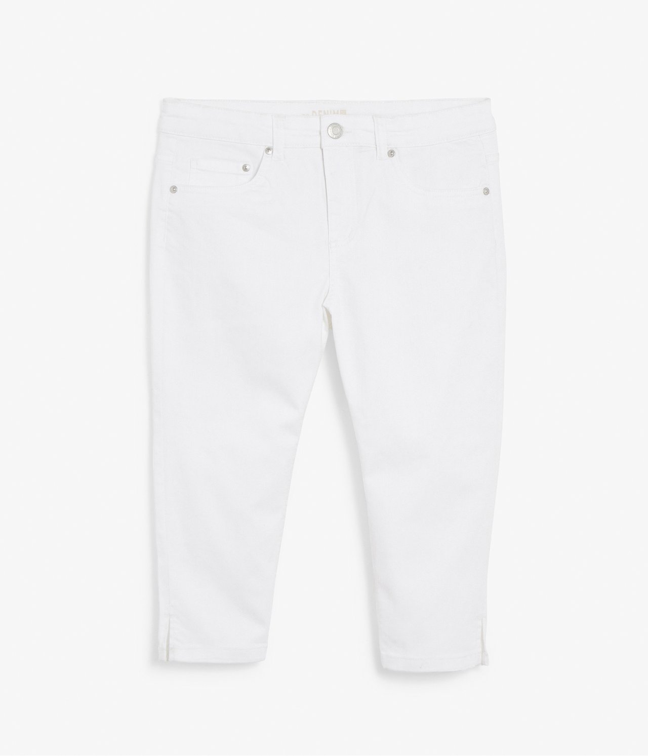 Caprihousut slim fit - Valkoinen - 5