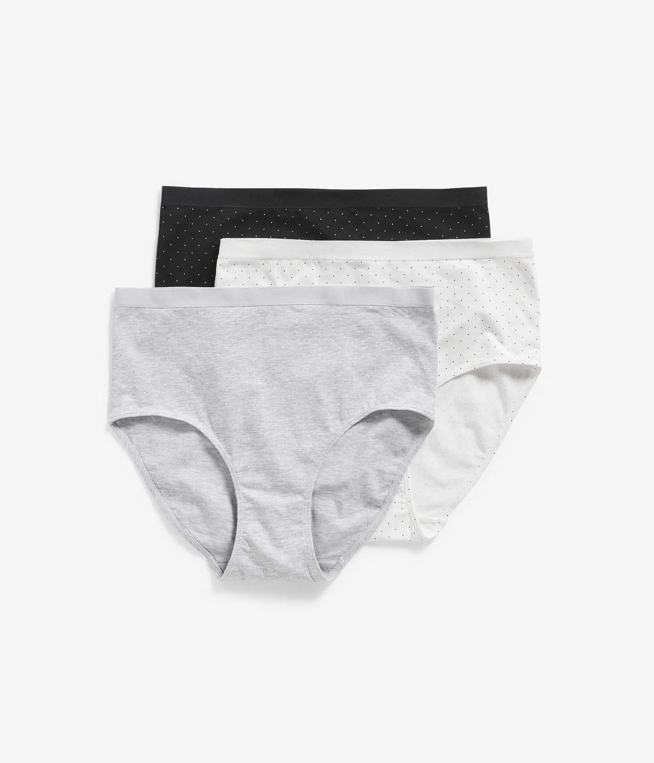 Figi z bawełny 3-pack - Jasnoszary - 3