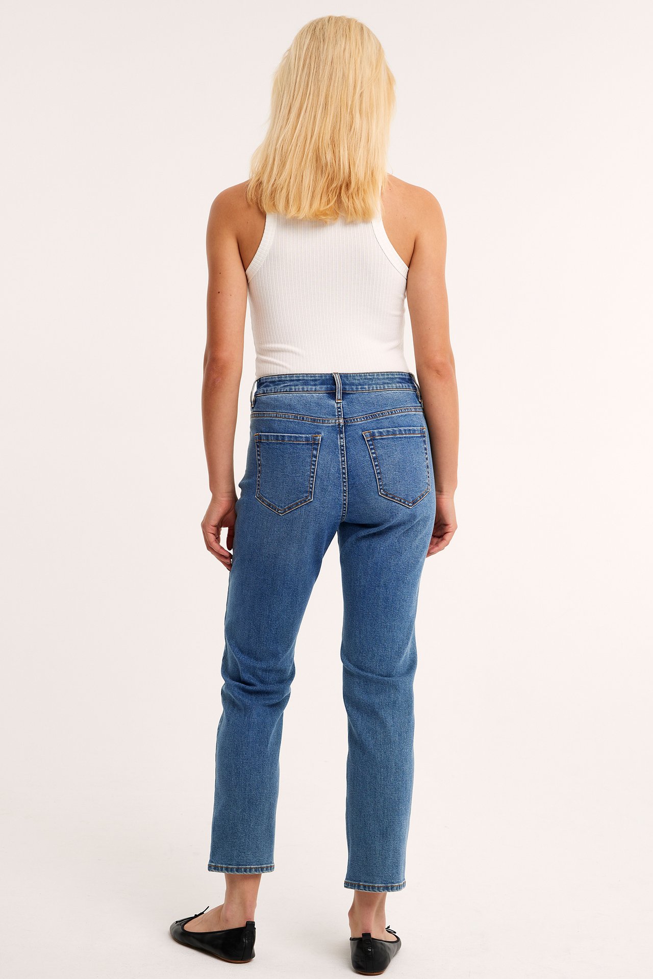 Straight Jeans High Waist - Denim - 8