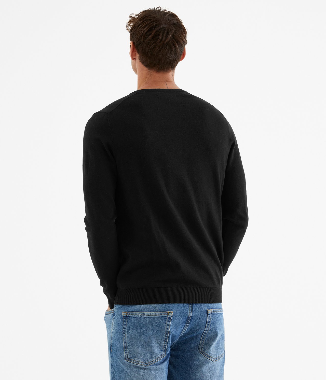 Cienki sweter - Czarne - 3