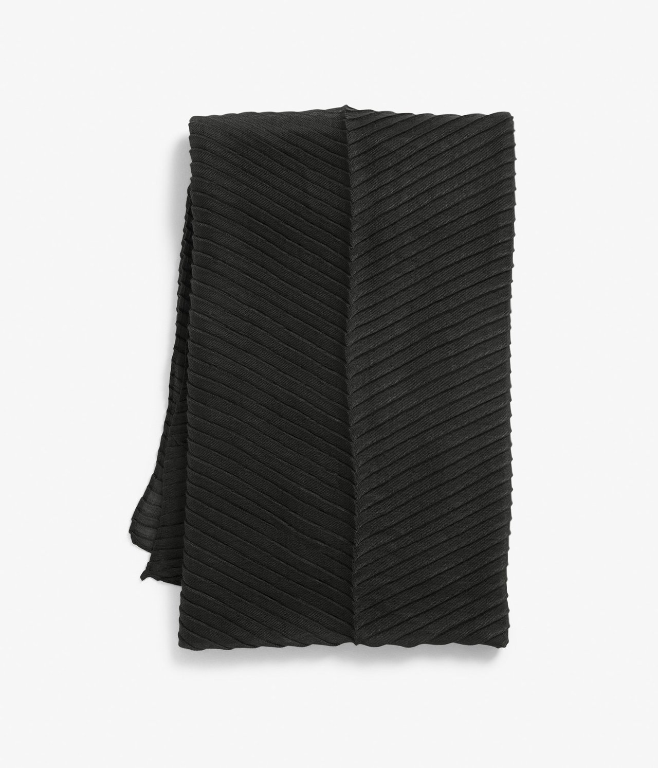 Plissert scarf Svart - ONE SIZE - 0