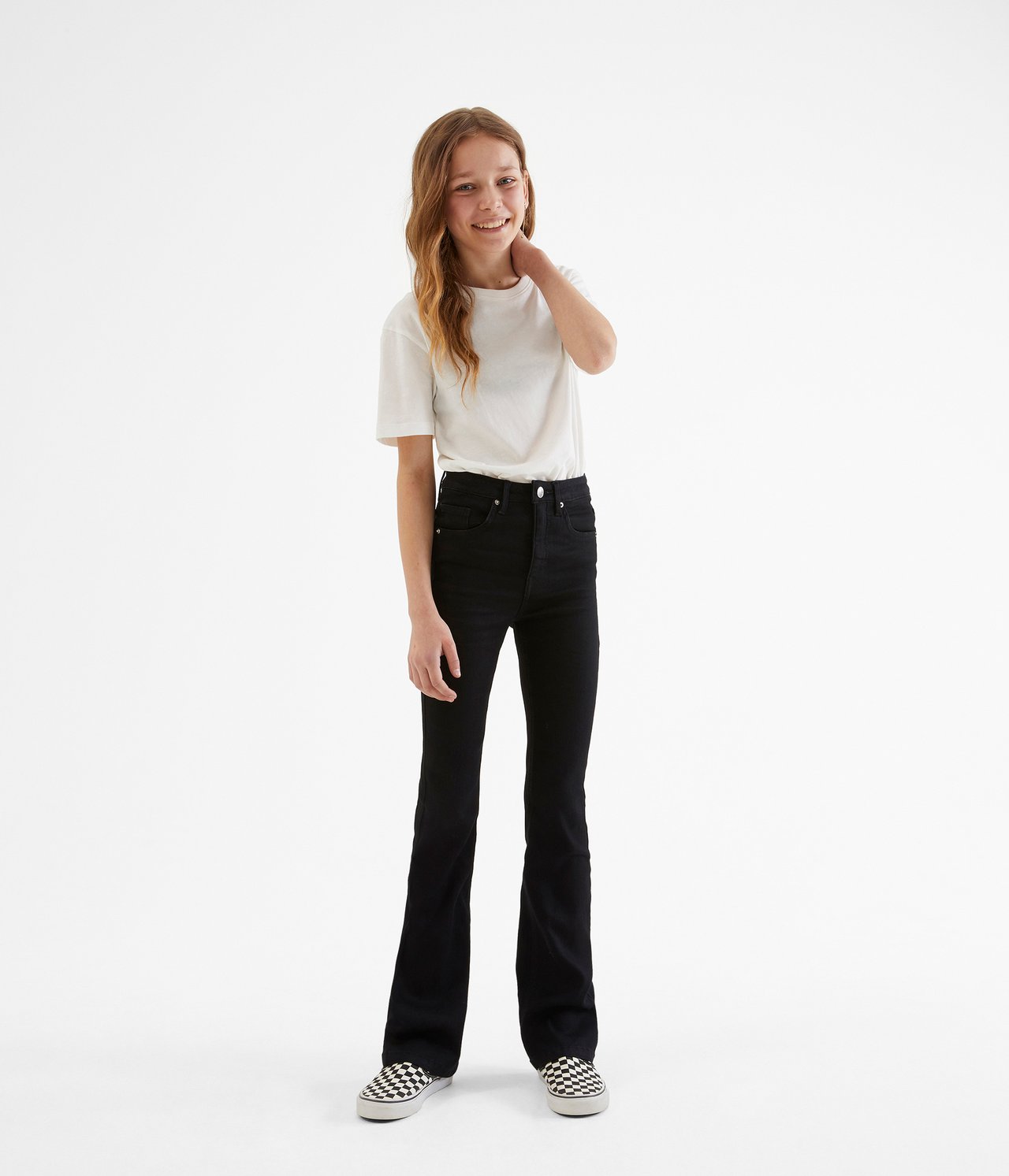 Jeans bootcut high waist stretch - Musta - 2
