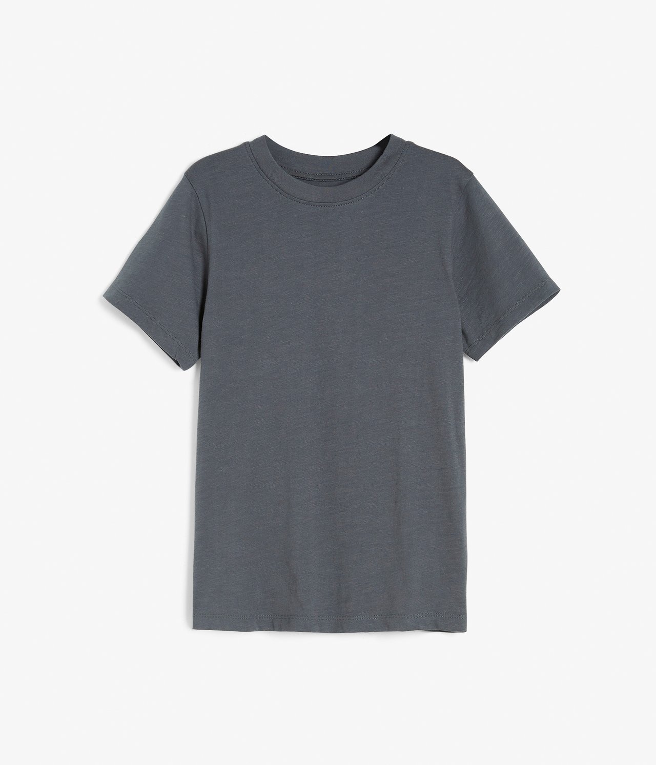T-shirt i bomullstrikå med kort ärm - Mörkblå - 5