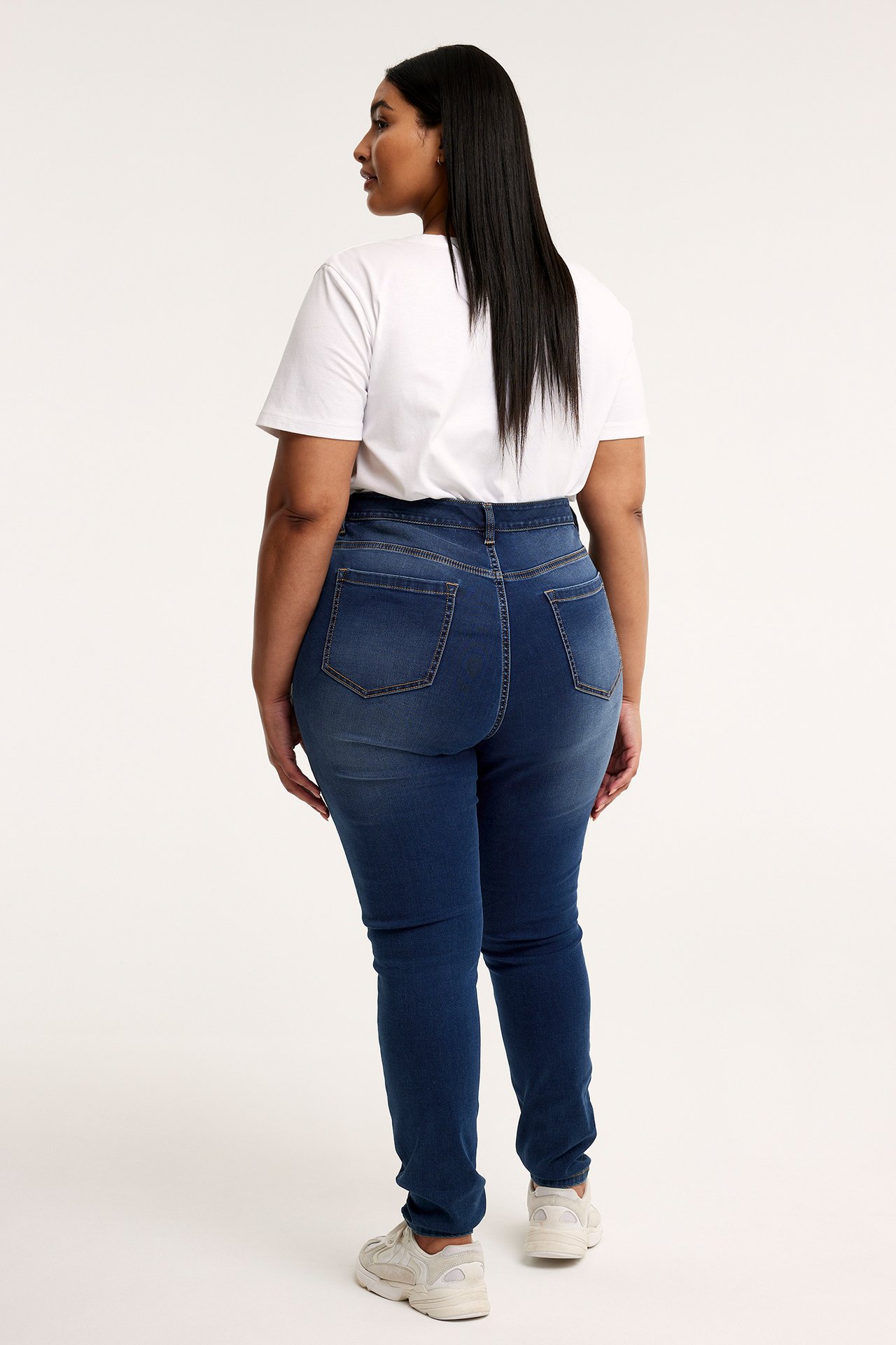 Slim jeans extra long leg - Mörk denim - 4