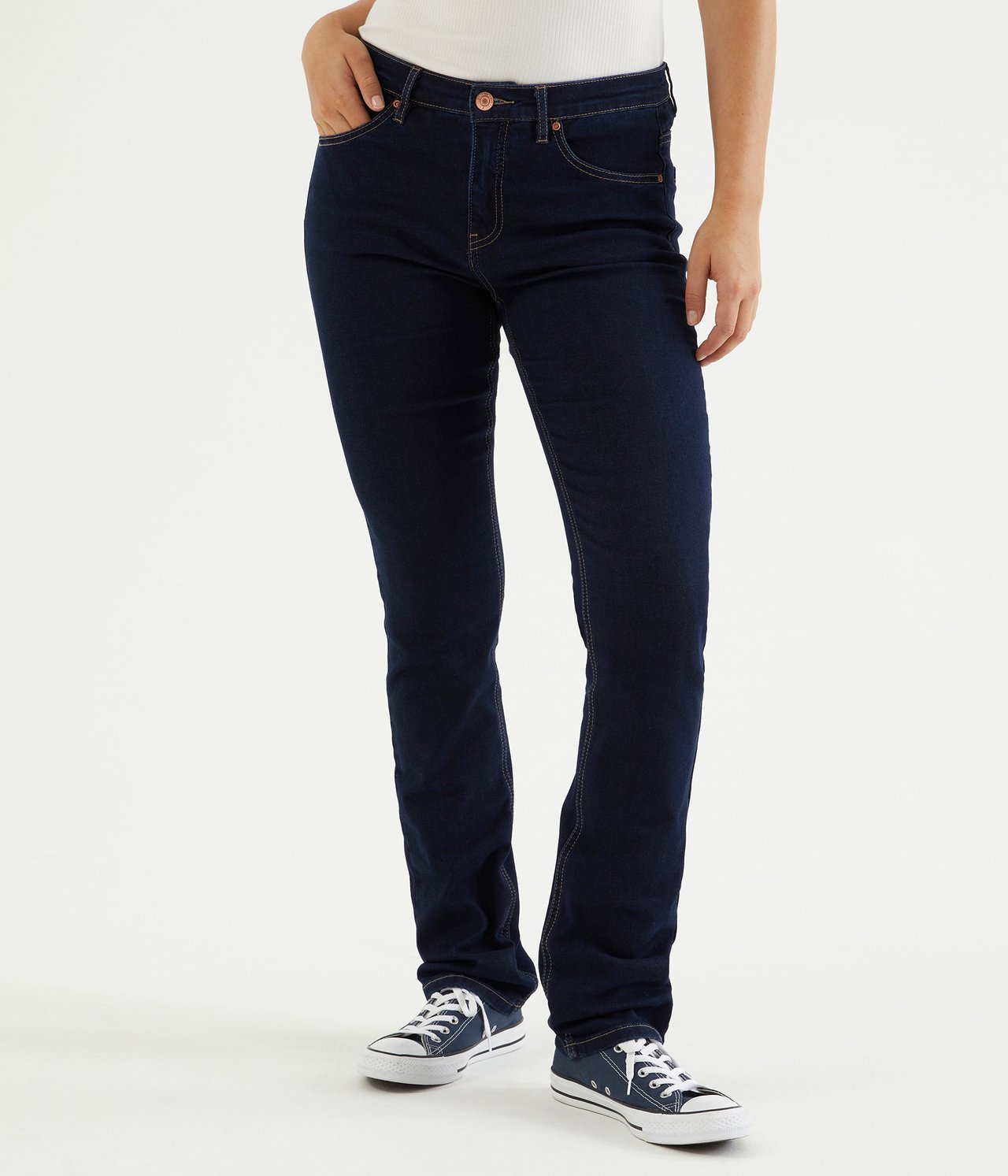 Alice straight jeans extra long leg - Mörk denim - 3
