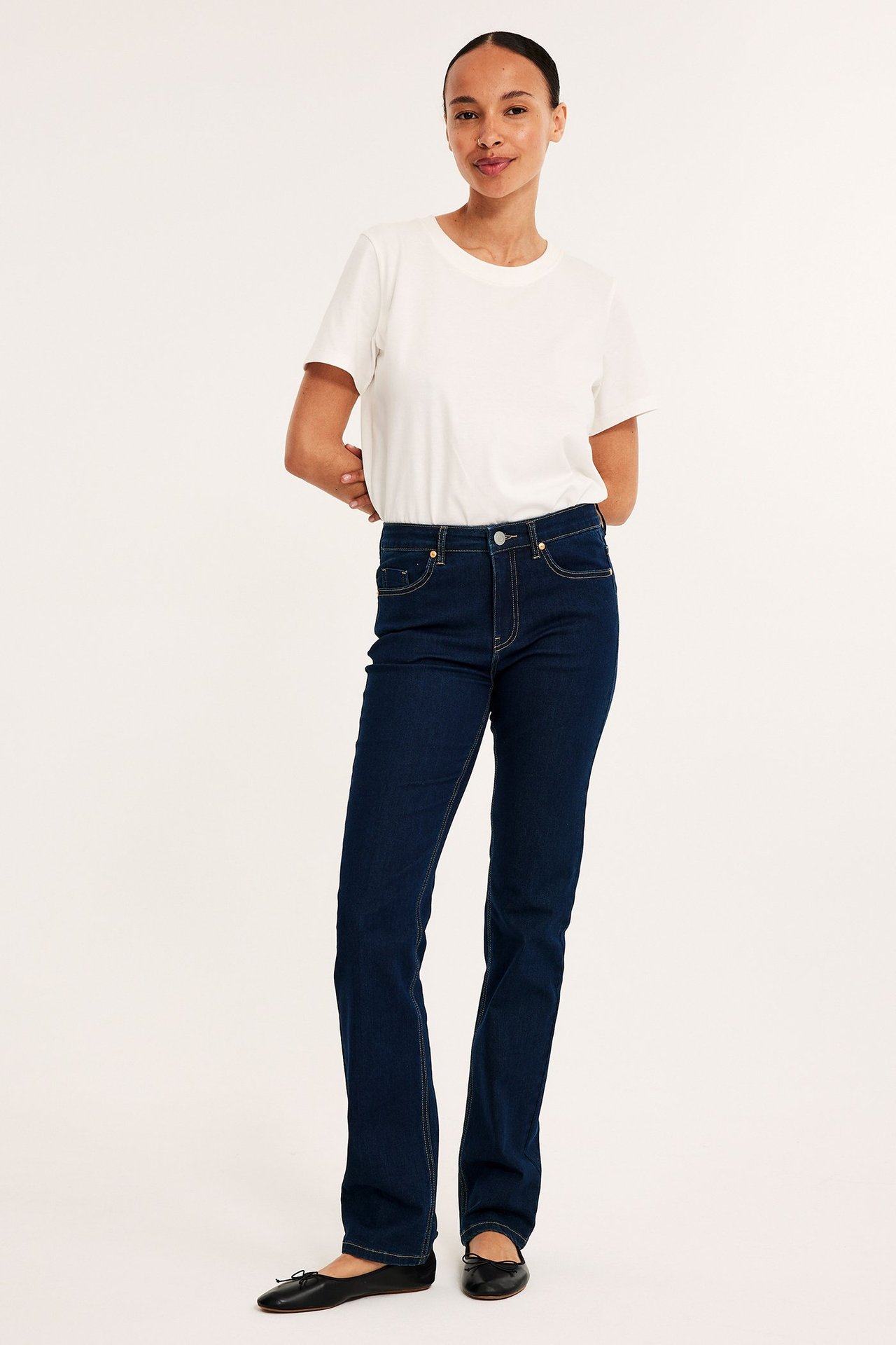 Dżinsy Straight Mid Waist Long Leg