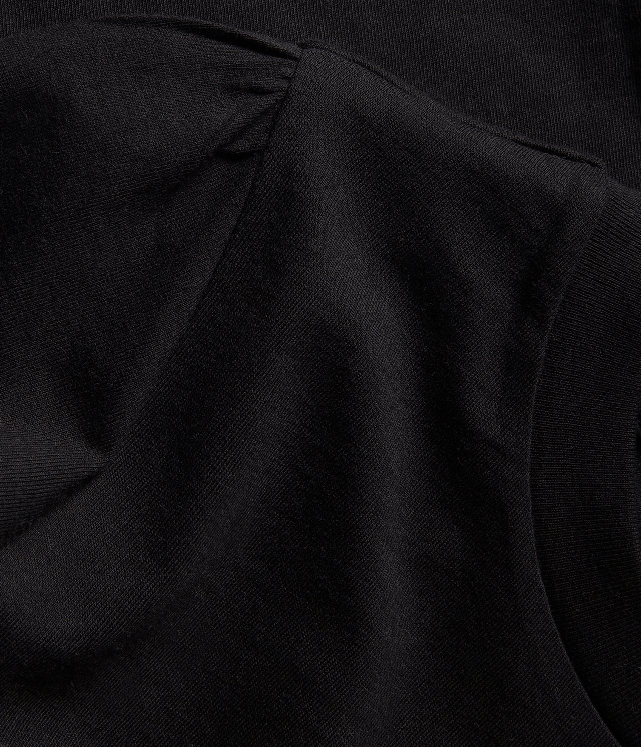 Koszulka z bufiastymi rękawami - Czarne - 5