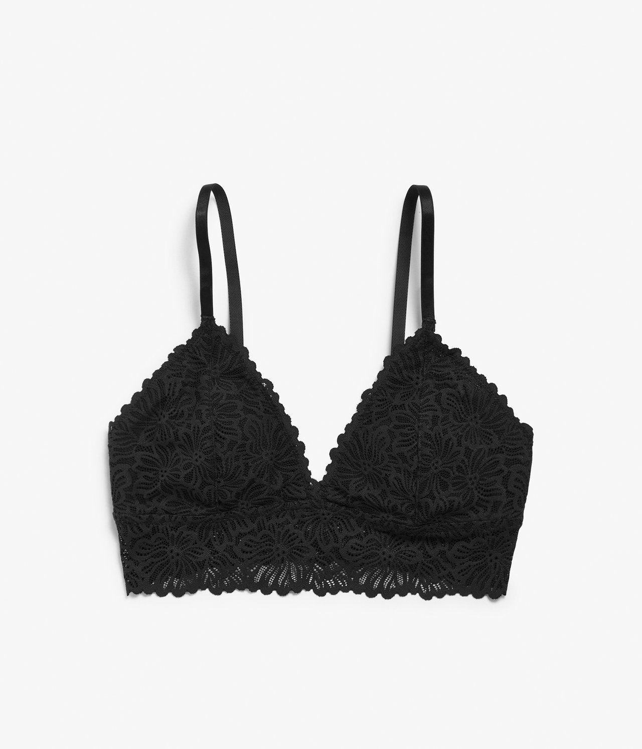 Bralette i spets - Svart - 4