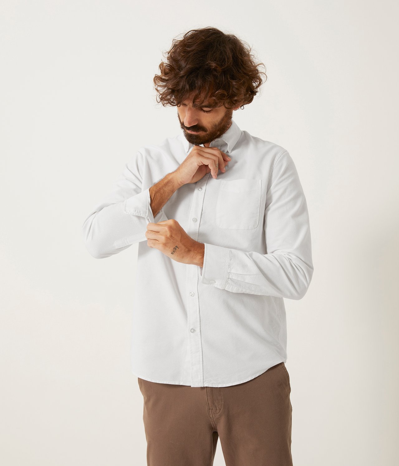 Oxfordpaita regular fit - Valkoinen - 1