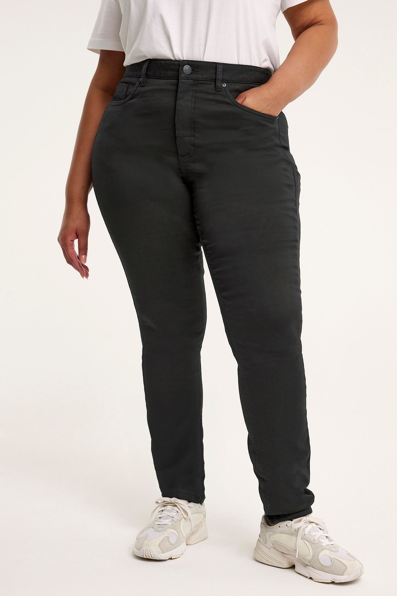 Ebba slim jeans extra long leg - Svart - 172cm / Storlek: 50L - 3