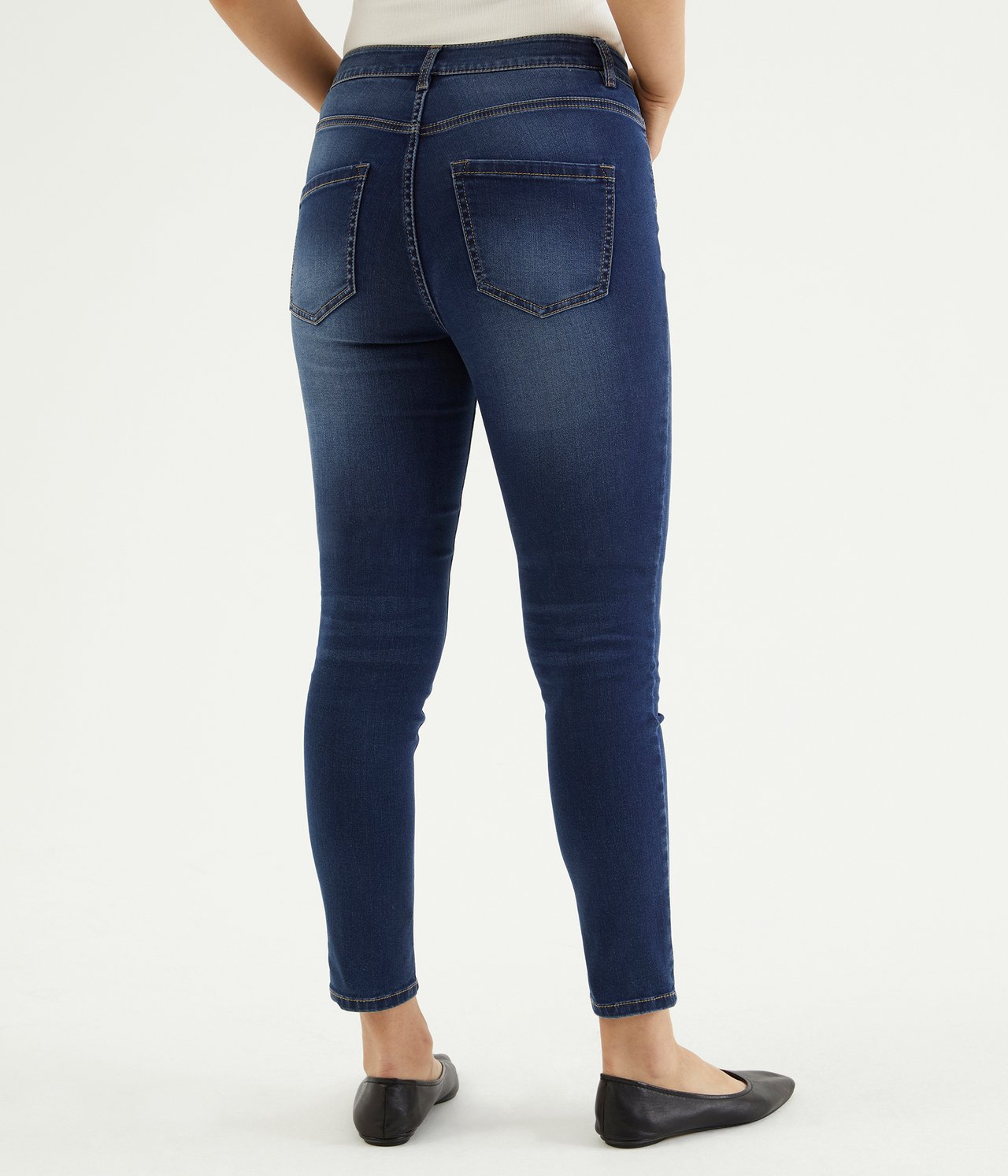 Super slim jeans short leg - Mörk denim - 4