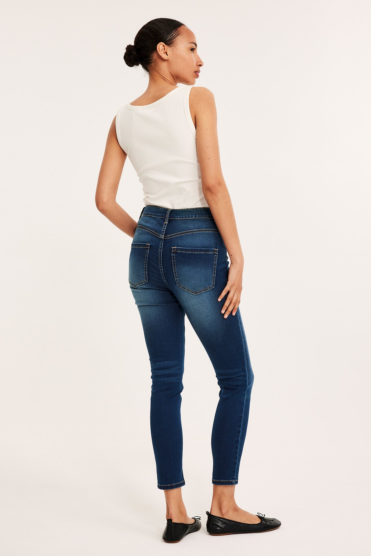 Super slim jeans short leg - Mörk denim - 7