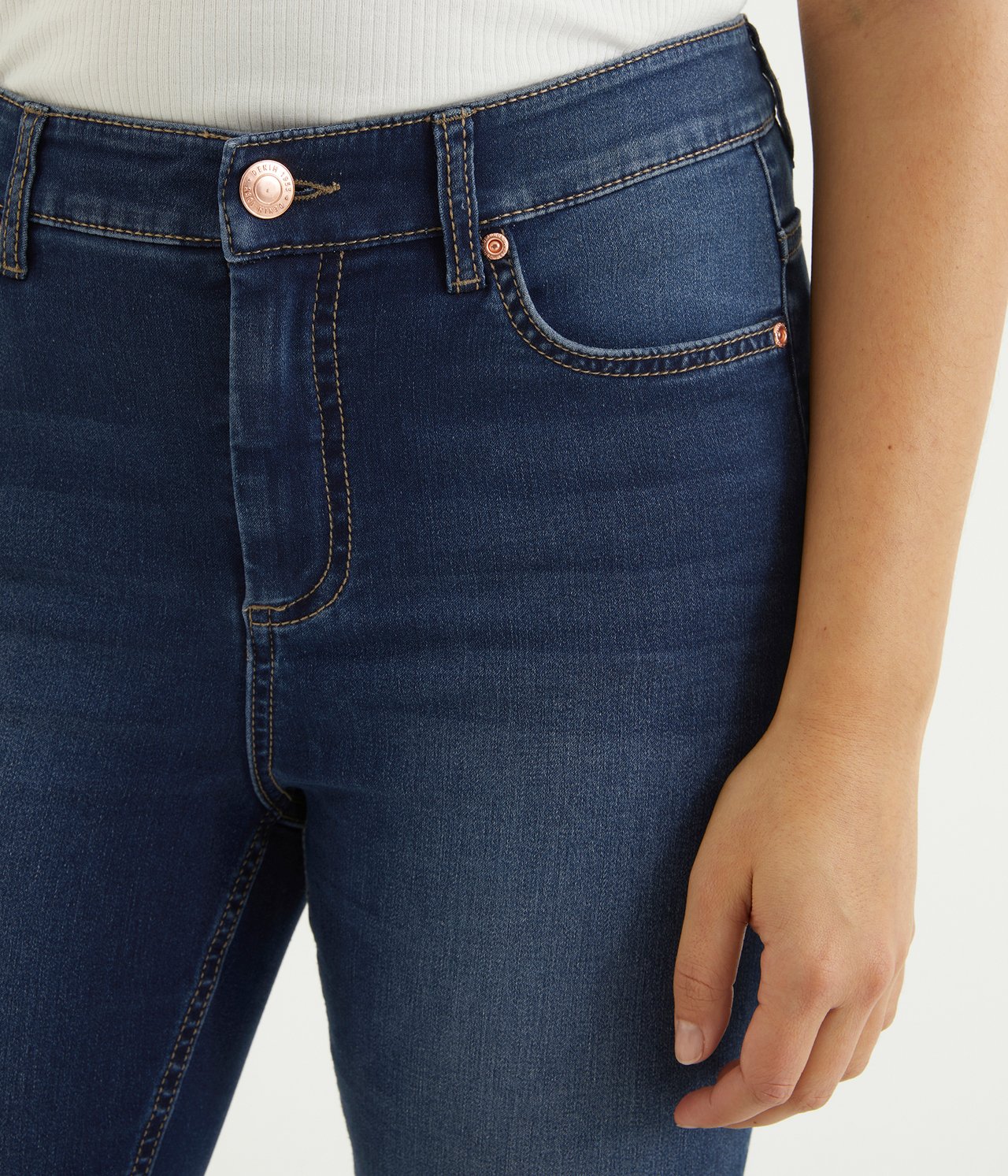 Super slim jeans short leg Mörk denim - null - 1
