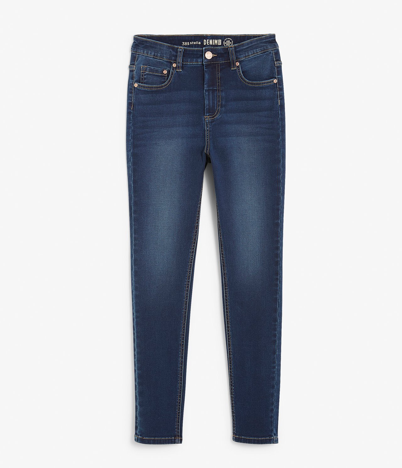 Super slim jeans short leg Mørk denim - null - 1