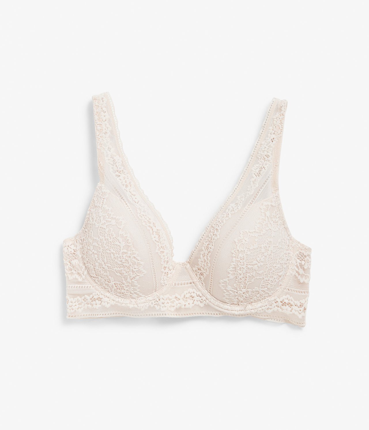 Topatut kaarituelliset rintaliivit - Beige - 3
