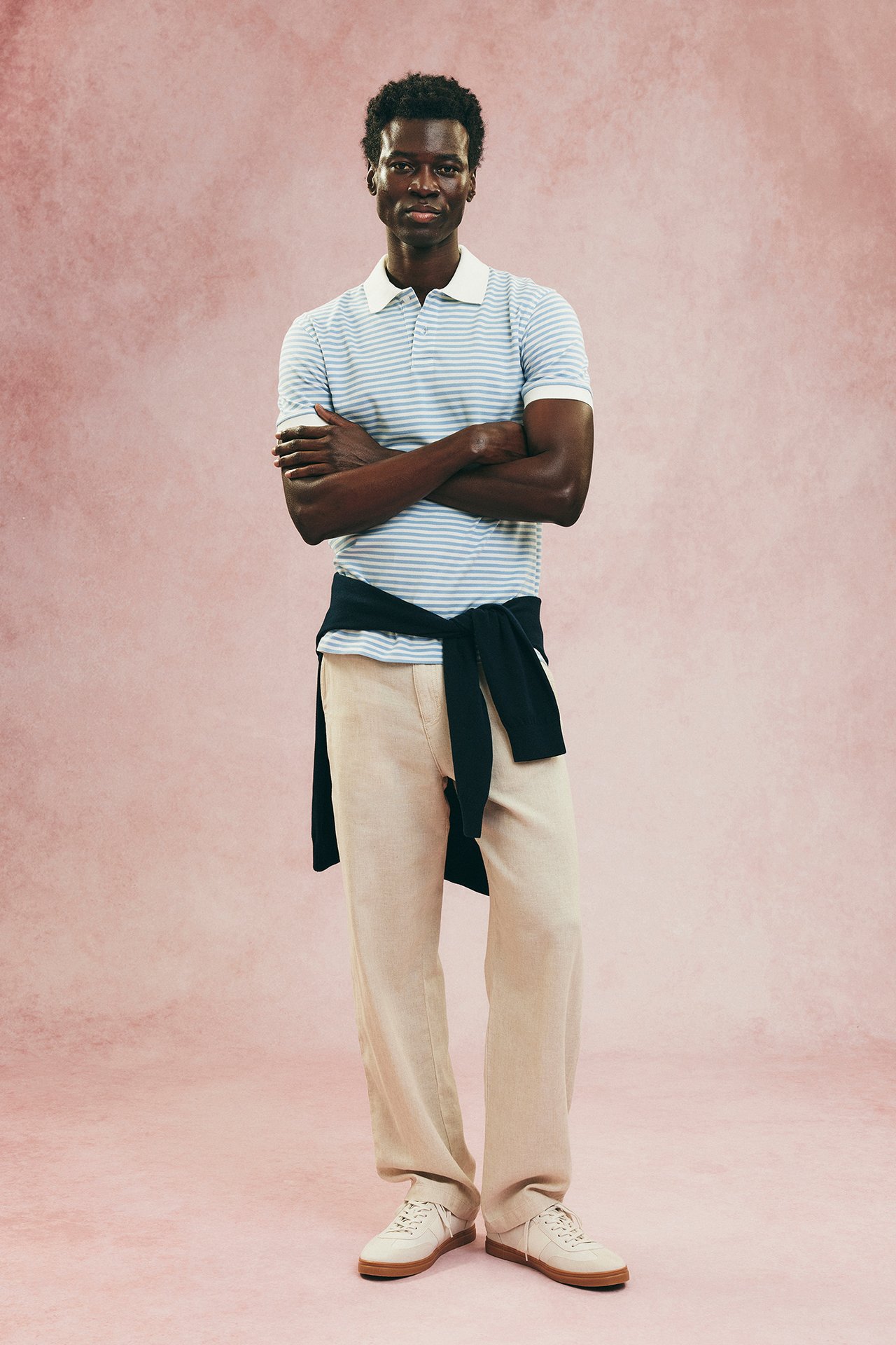 Byxa i linnemix regular fit