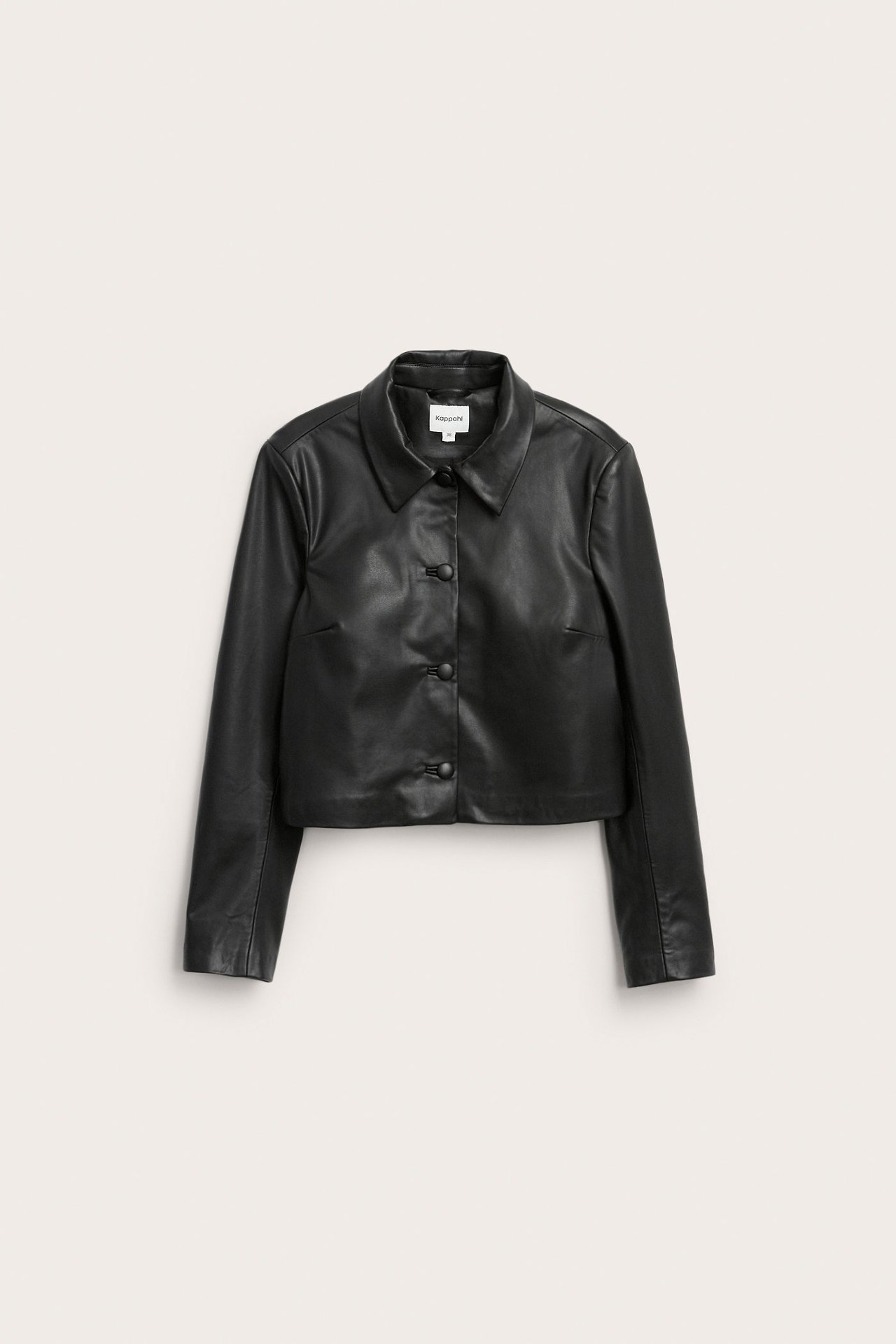 Kort jakke i imitert skinn