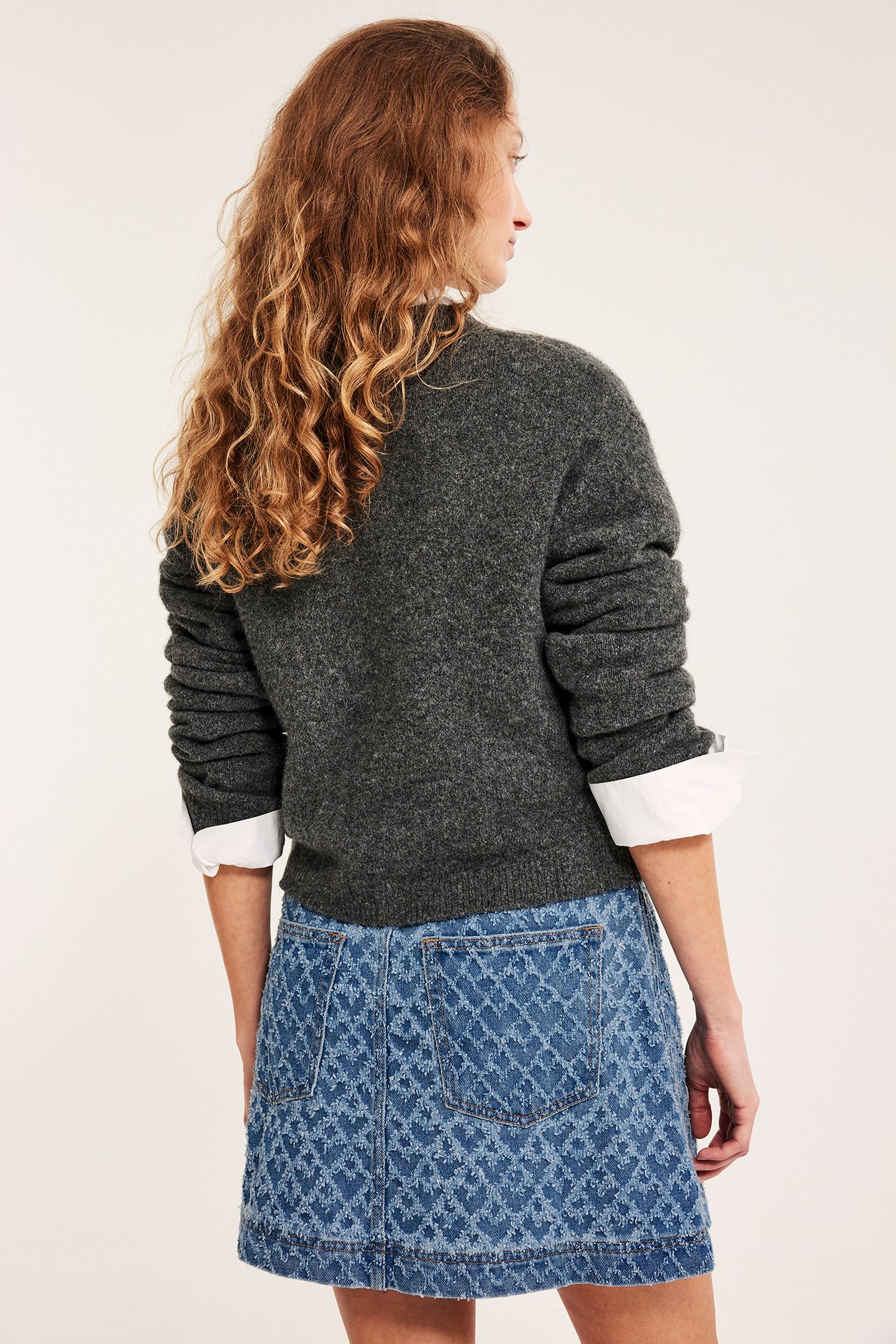 Strukturalna spódnica dżinsowa - Dżins - 5