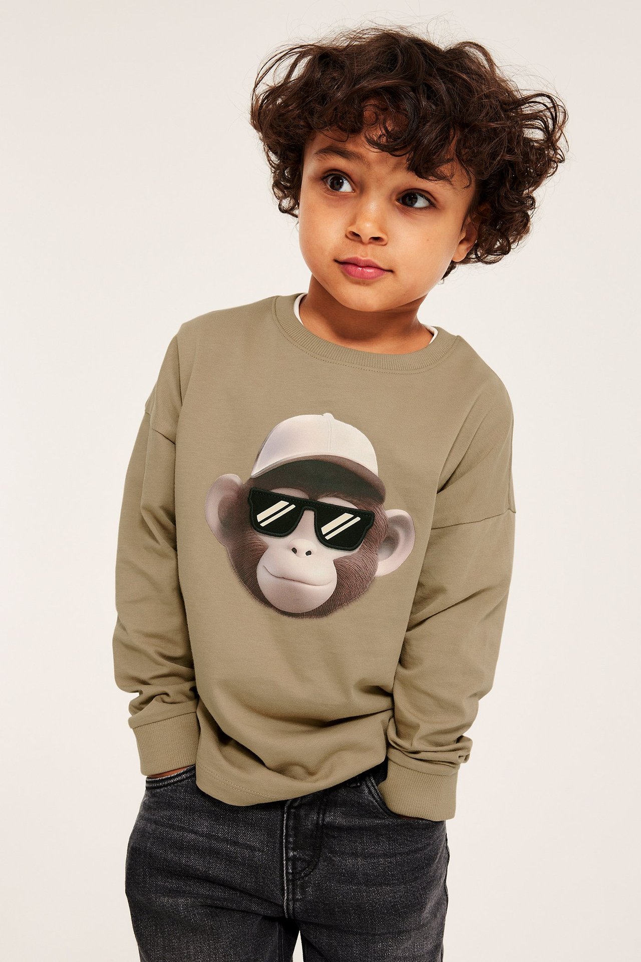 Långärmad t-shirt med tryck