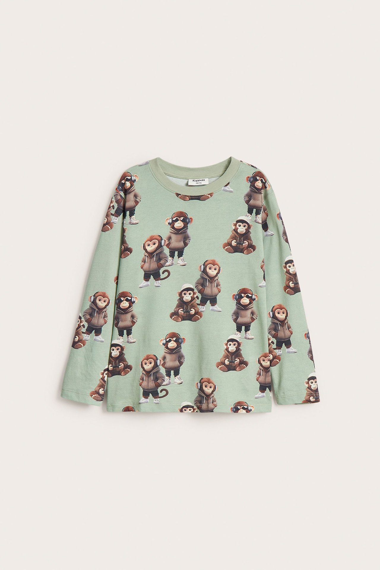 Mönstrad långärmad t-shirt