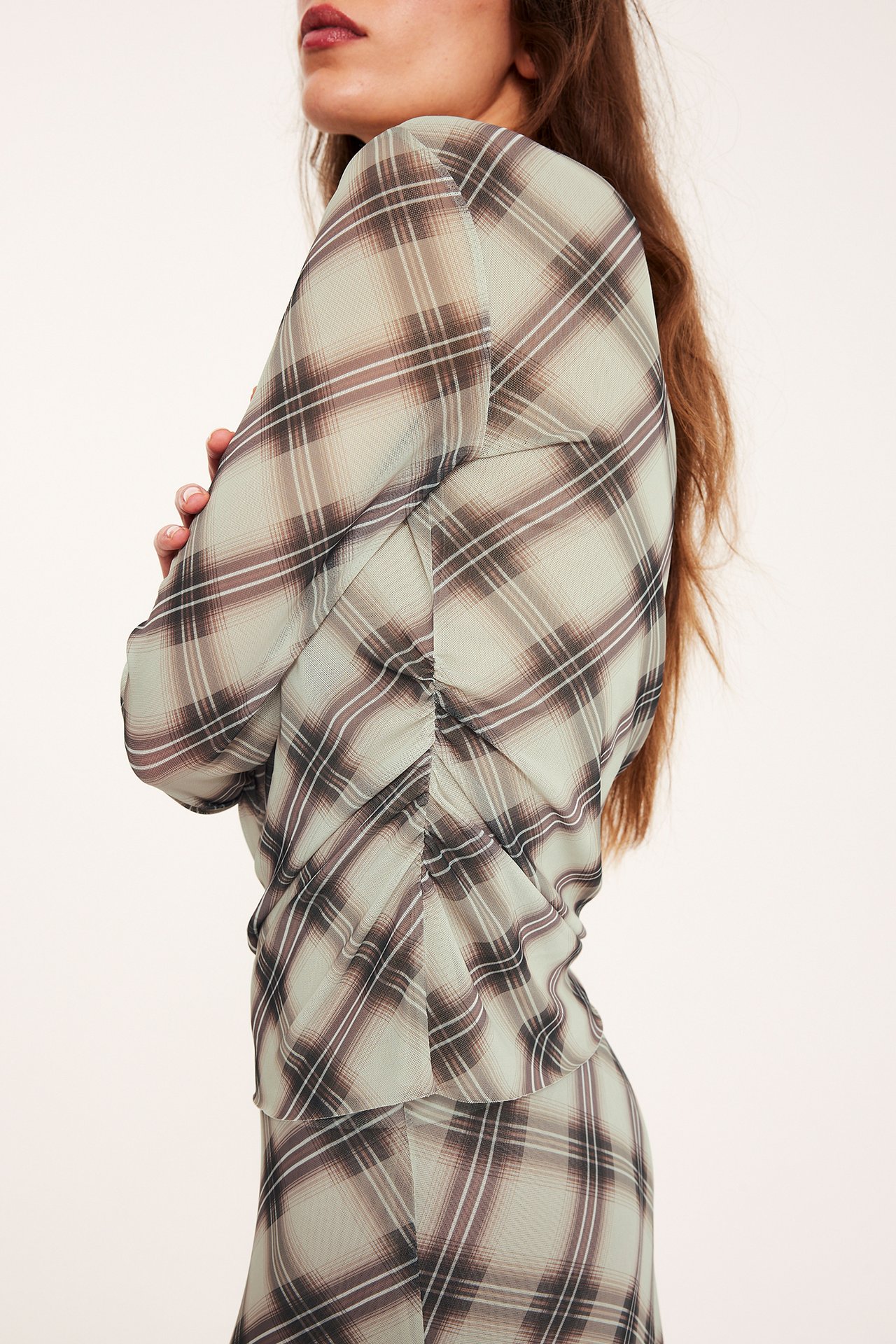 Långärmad topp - Beige - 4