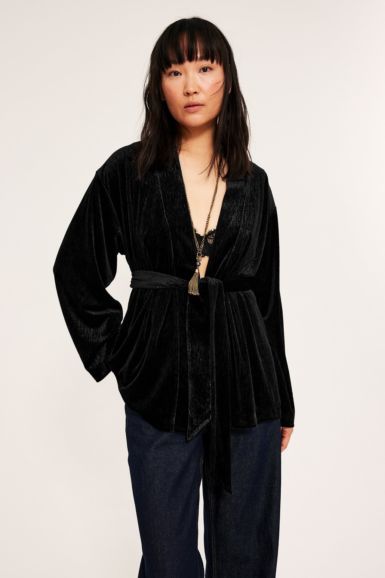 Kimono i fløyel
