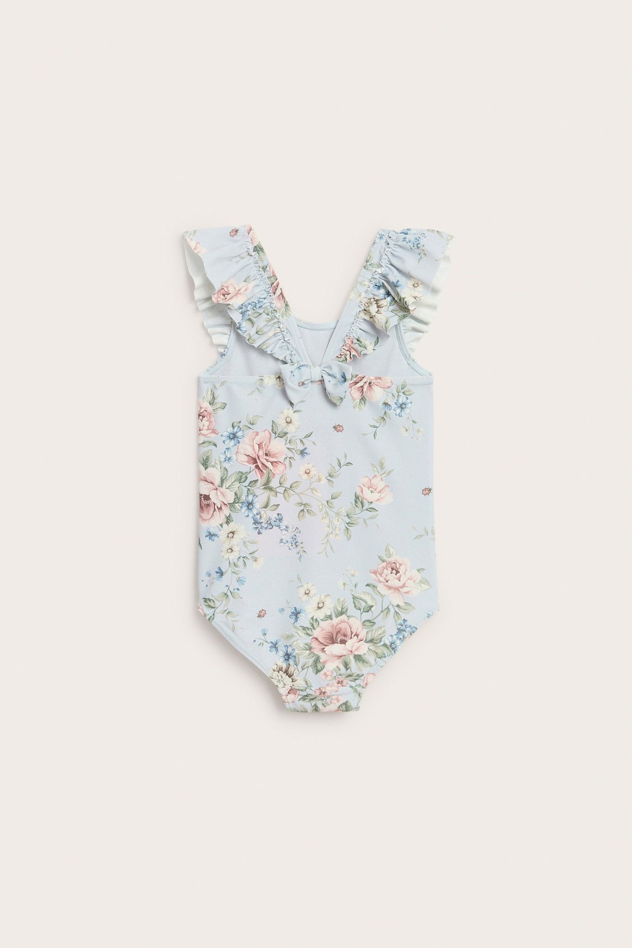 Strój kąpielowy w kwiaty, z kokardą