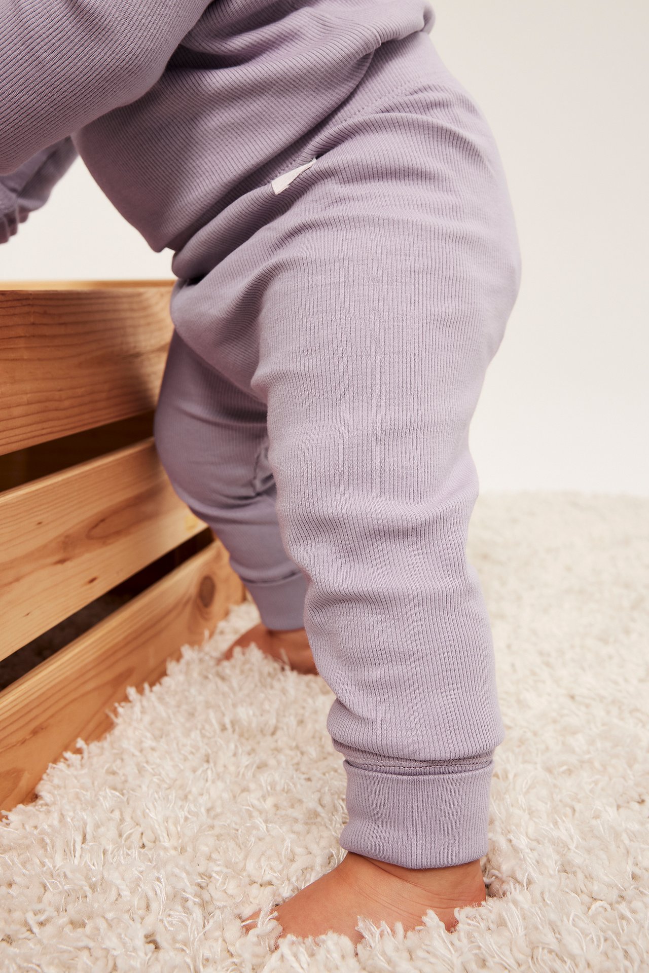 Ribbede leggings - Lilla - 5