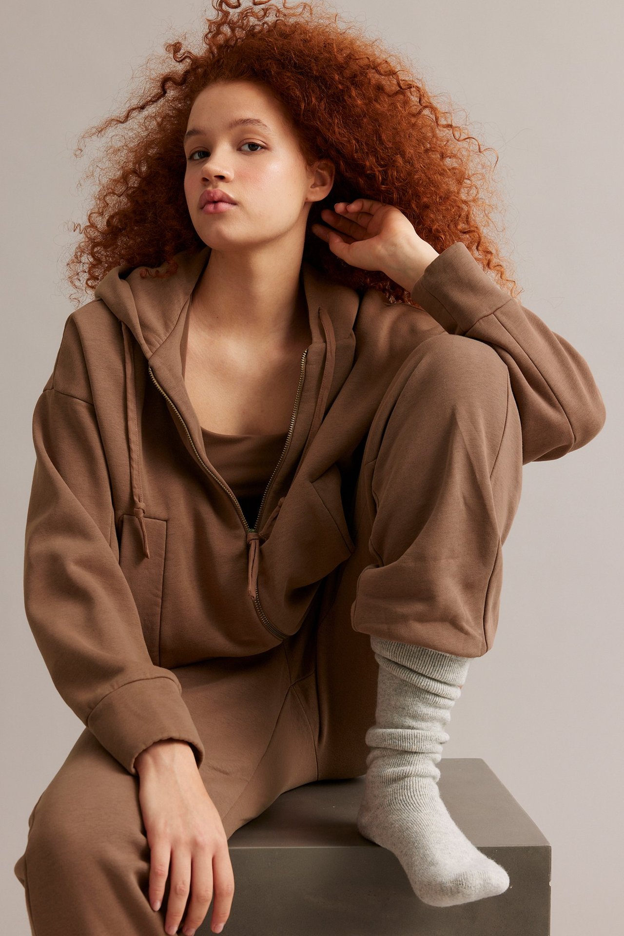 Luvtröja med dragkedja