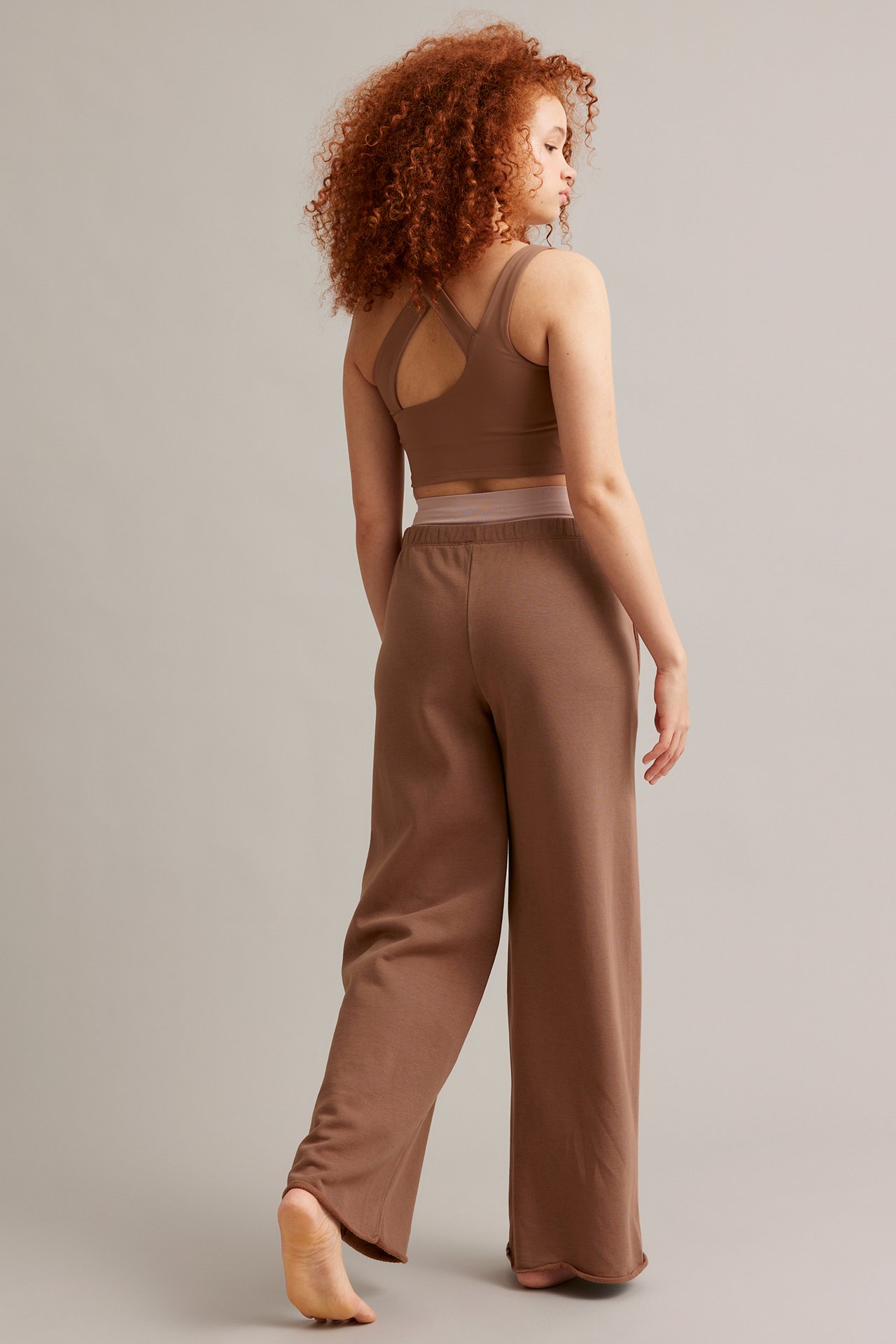 Suorat collegehousut - Ruskea - 6