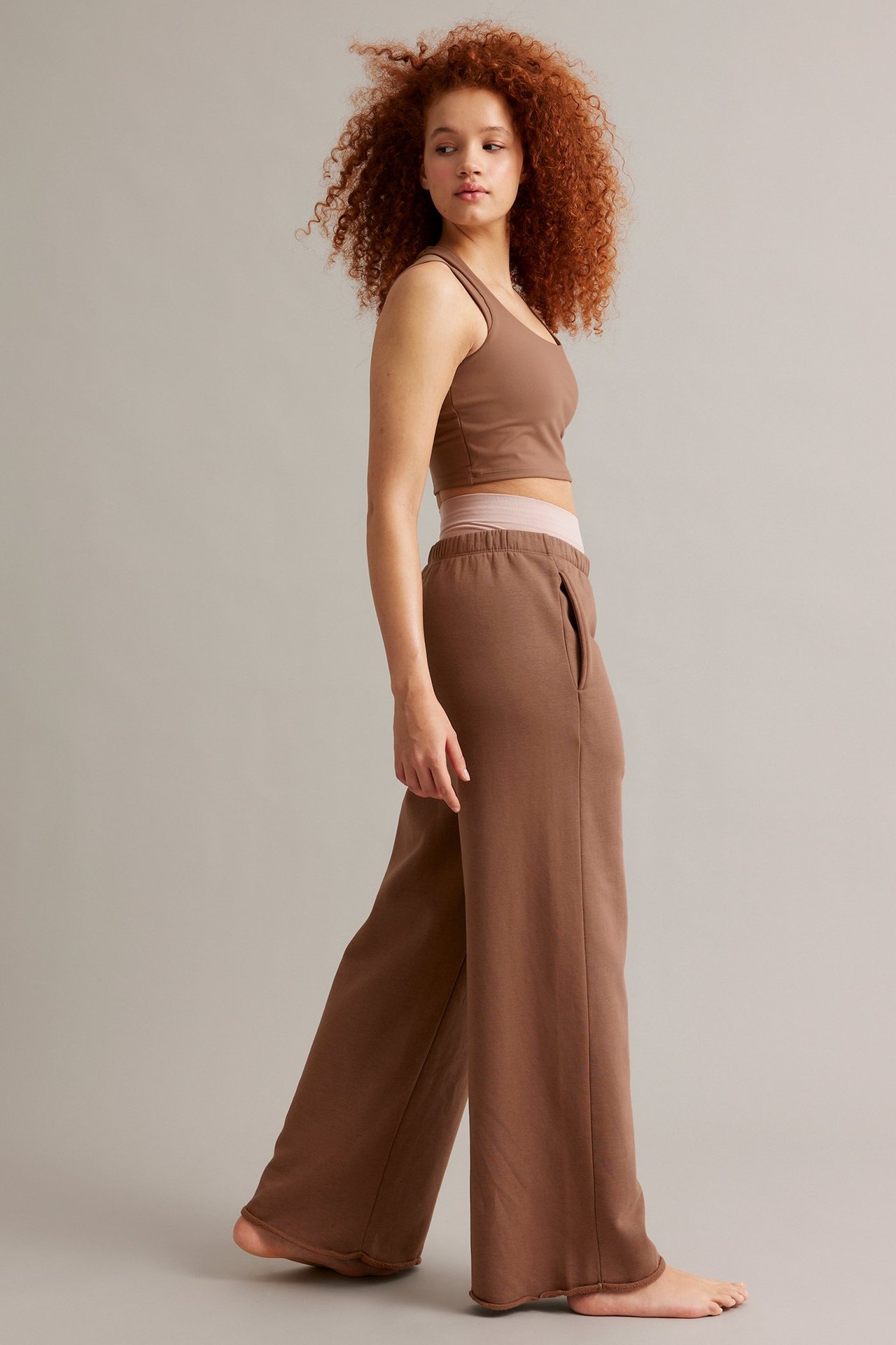 Suorat collegehousut - Ruskea - 3