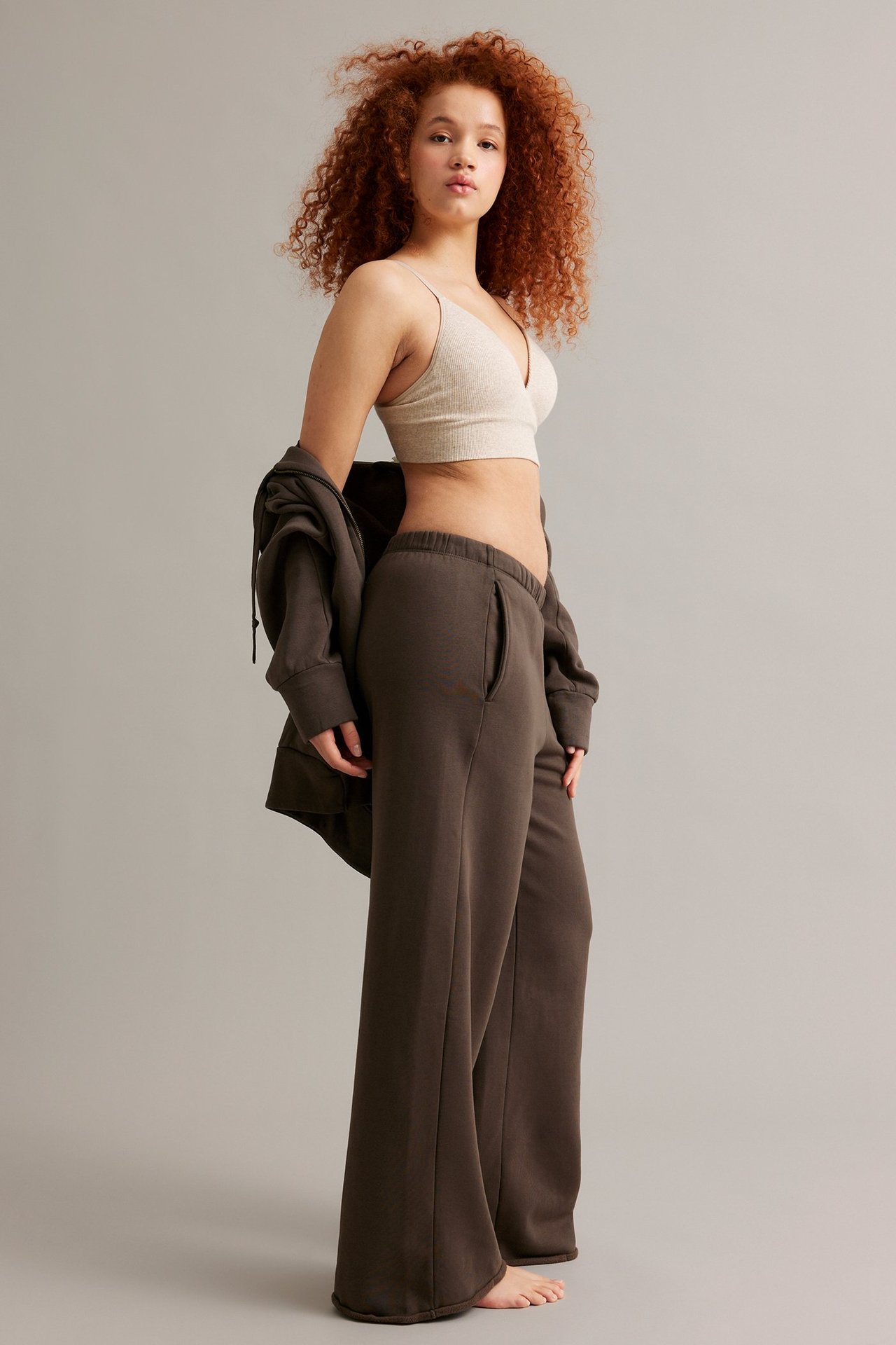 Suorat collegehousut - Ruskea - 4