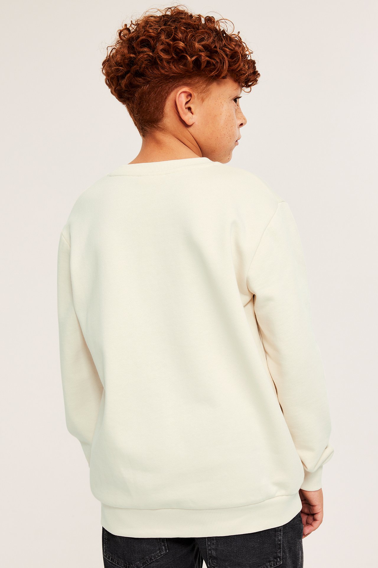 Sweatshirt med tryck - Ljusbeige - 5