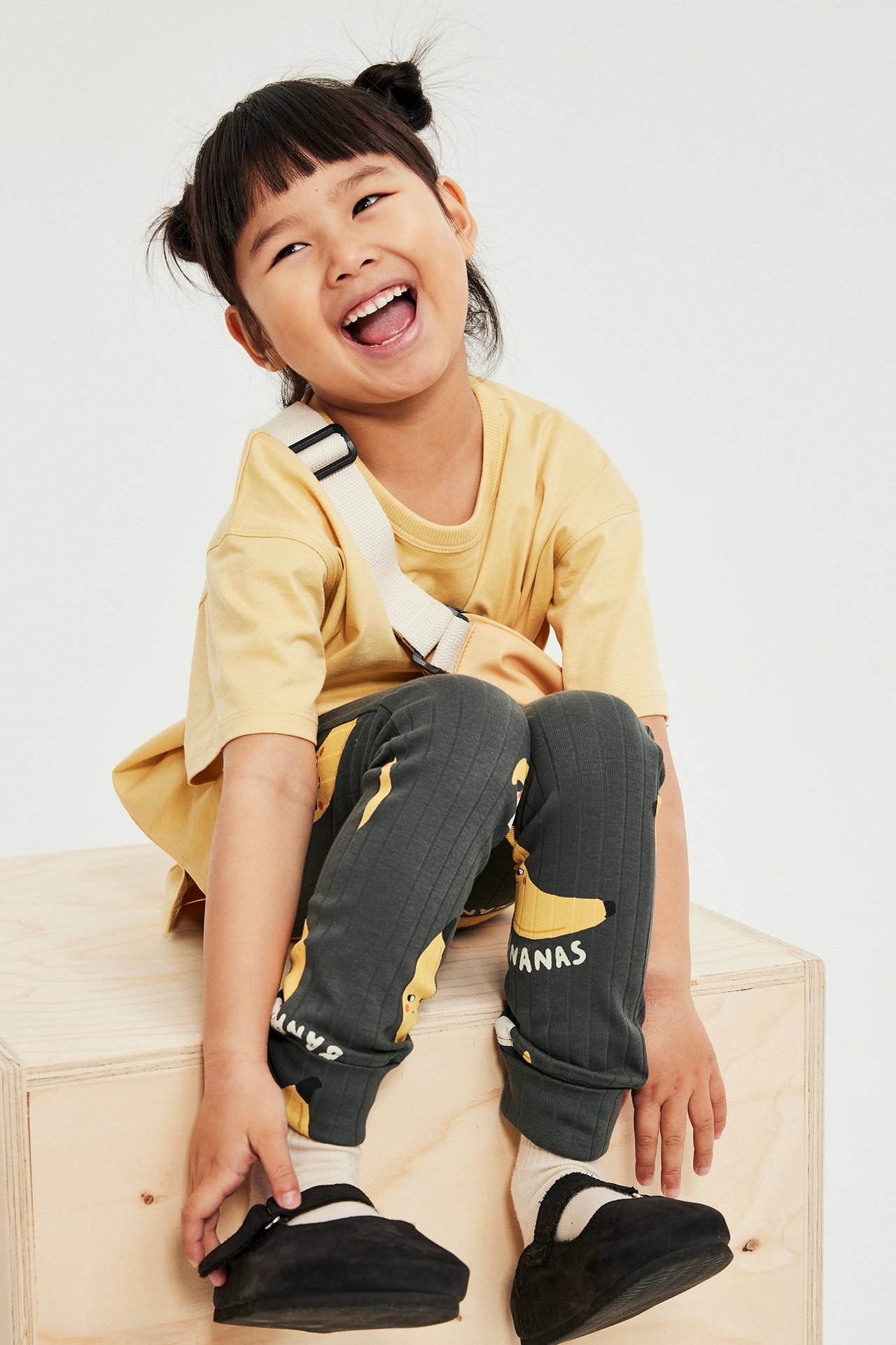 Prążkowane legginsy - Czarne - 4