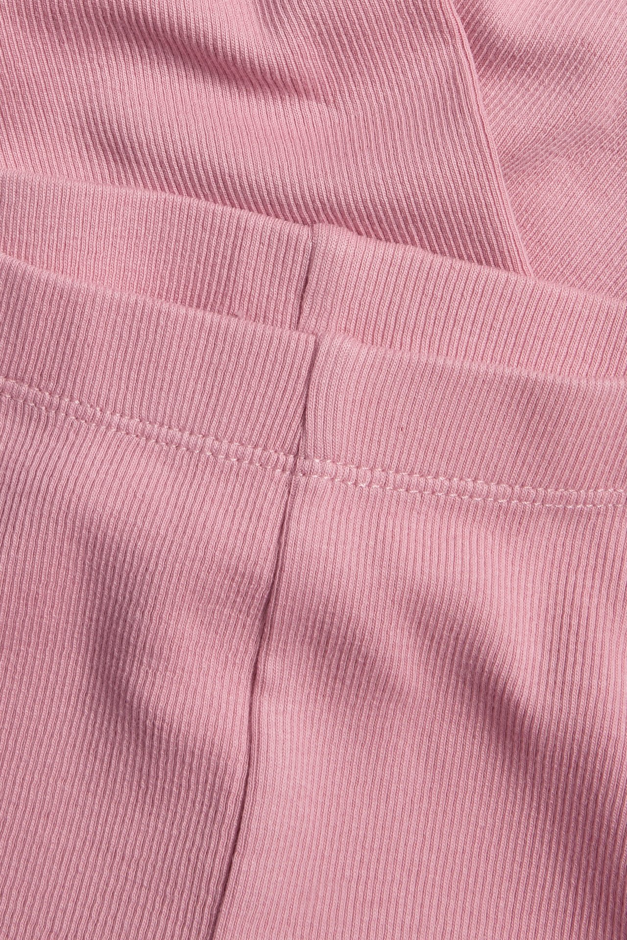 Ribbade leggings - Vaaleanpunainen - 4