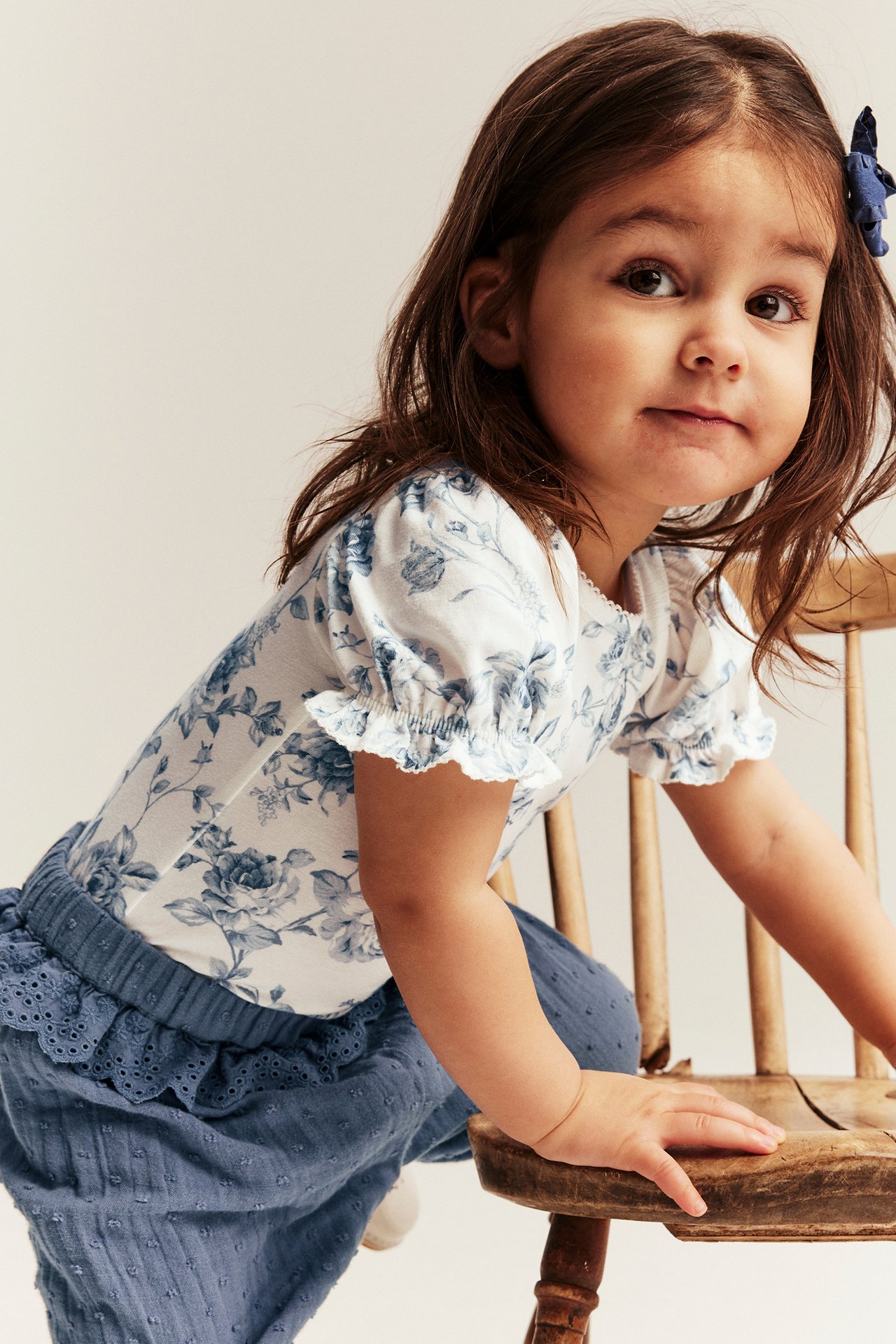 Blomstrete kortermet body - Offwhite - 7