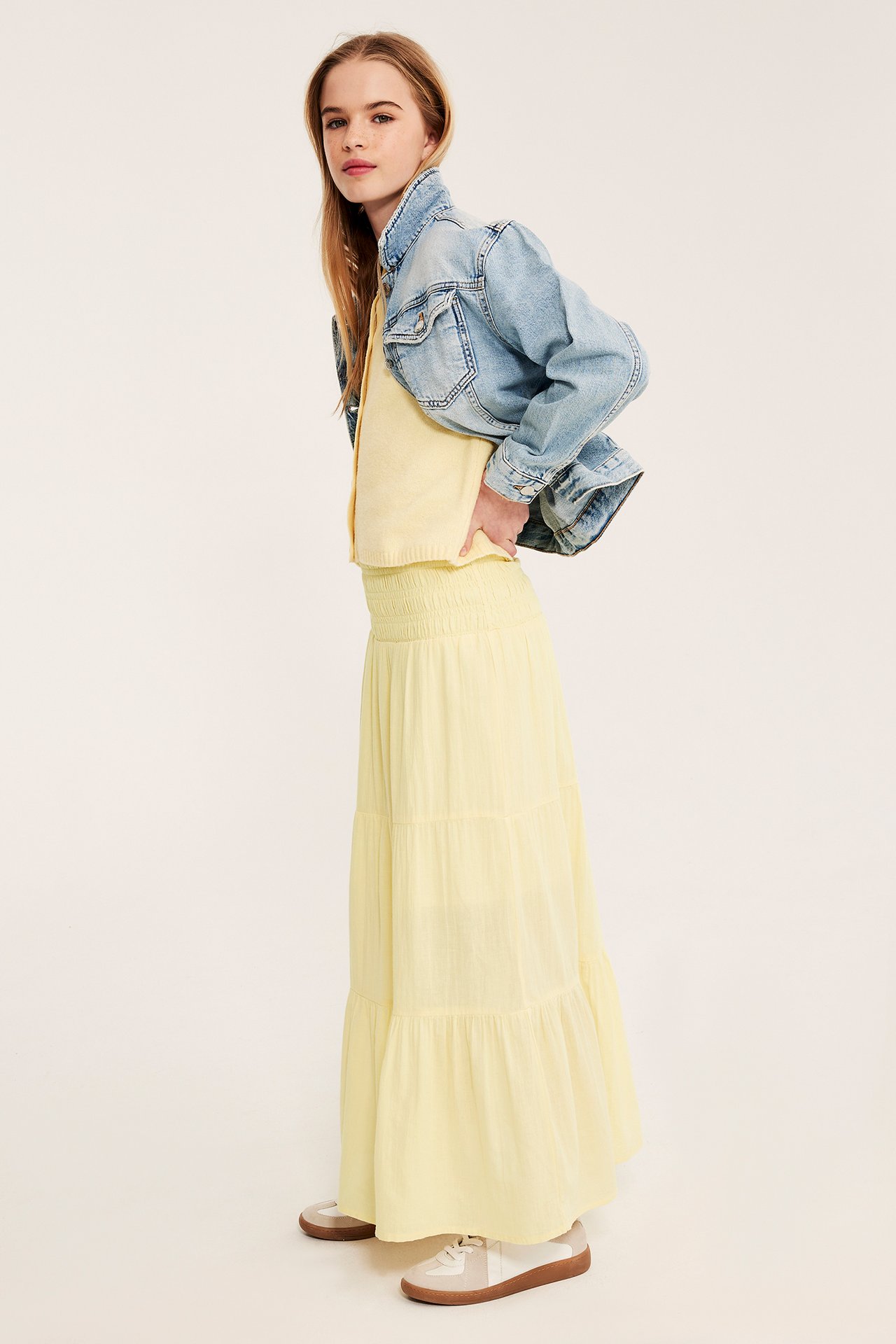 Maxikjol med volanger