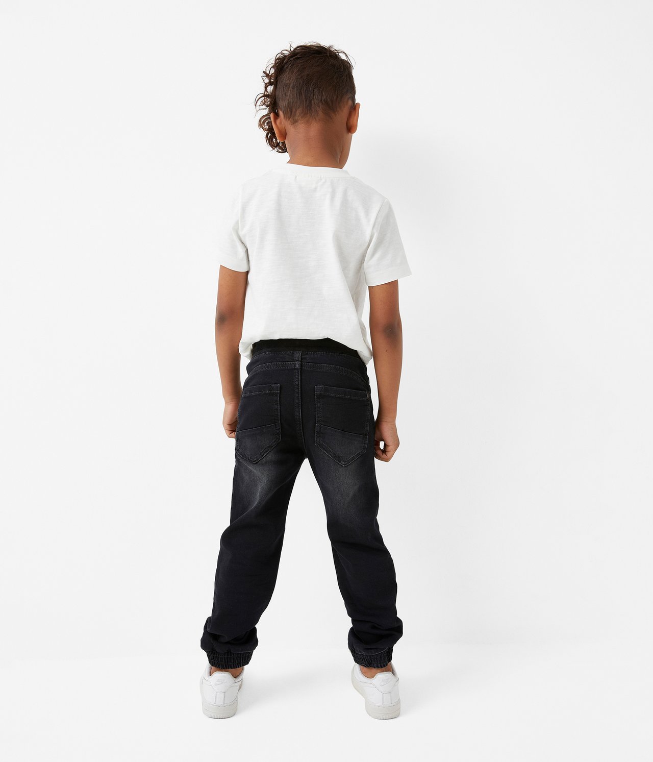 Joggerjeans loose fit - Musta denim - 7
