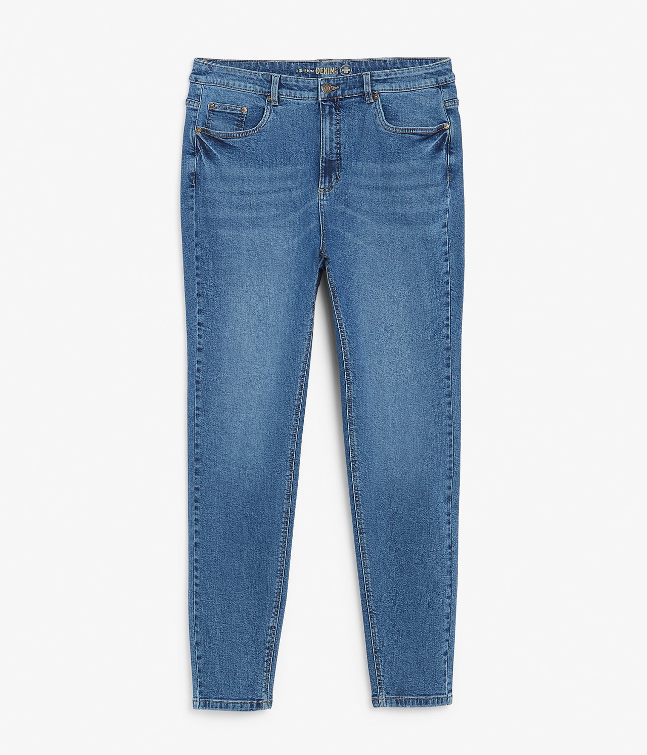 Jeansy Ebba slim fit z dłuższą nogawką - Niebieski - 3