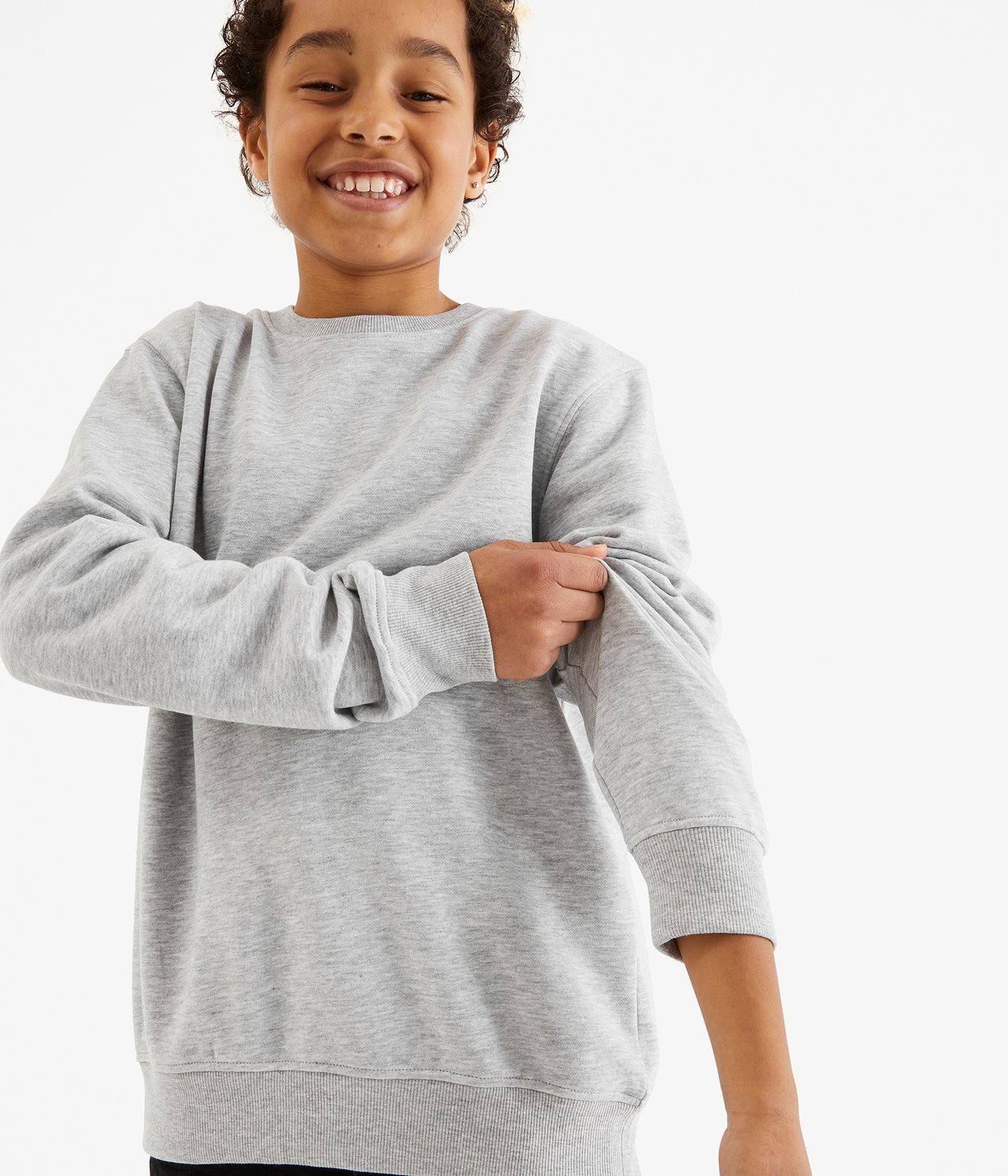 Sweatshirt - Gråmelert - 2