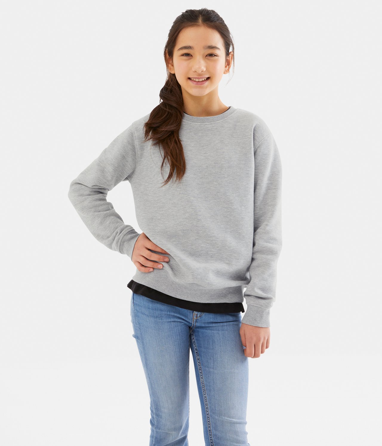 Sweatshirt - Gråmelert - 5