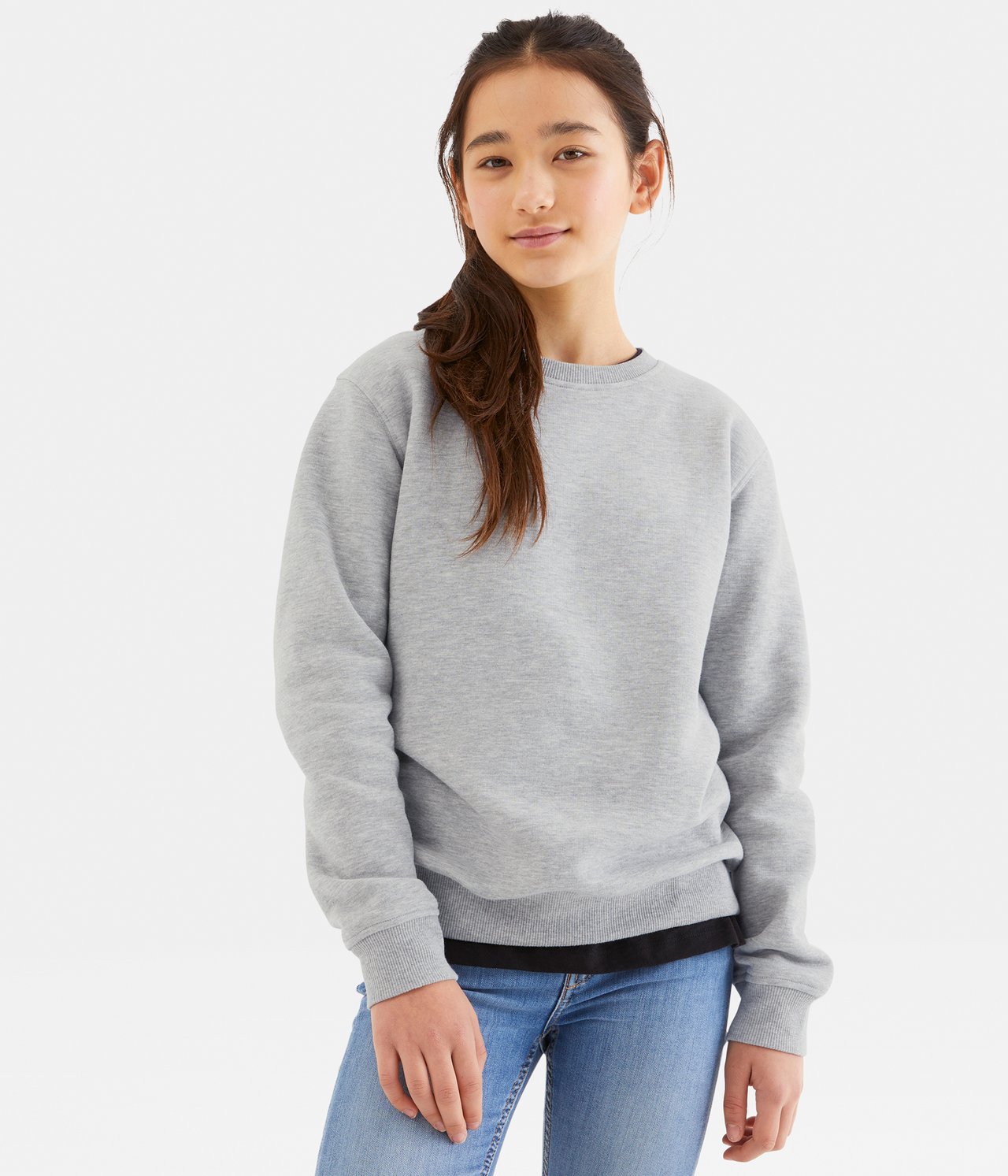 Sweatshirt - Gråmelert - 6