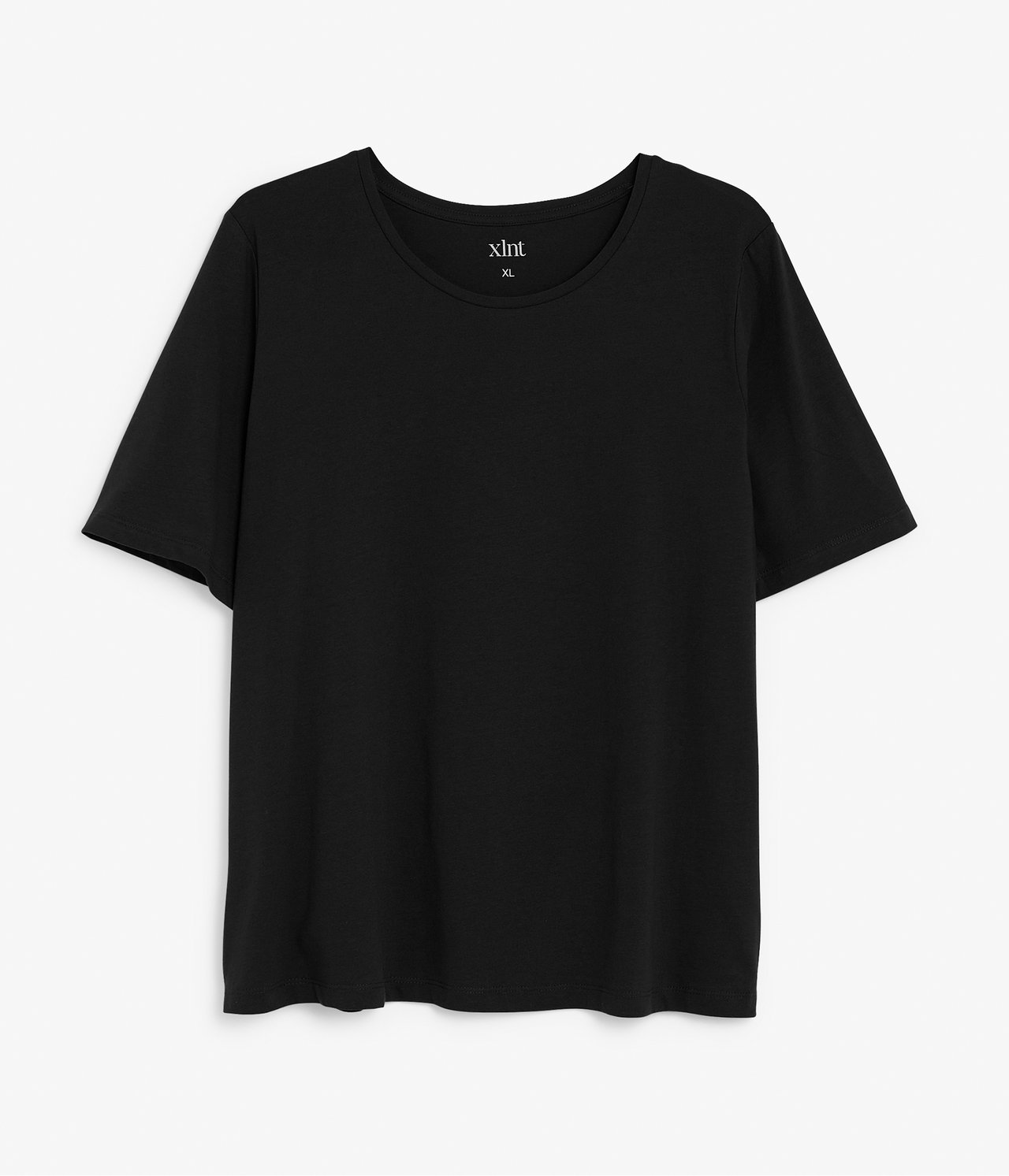 Koszulka basic z okrągłym dekoltem - Czarne - 3