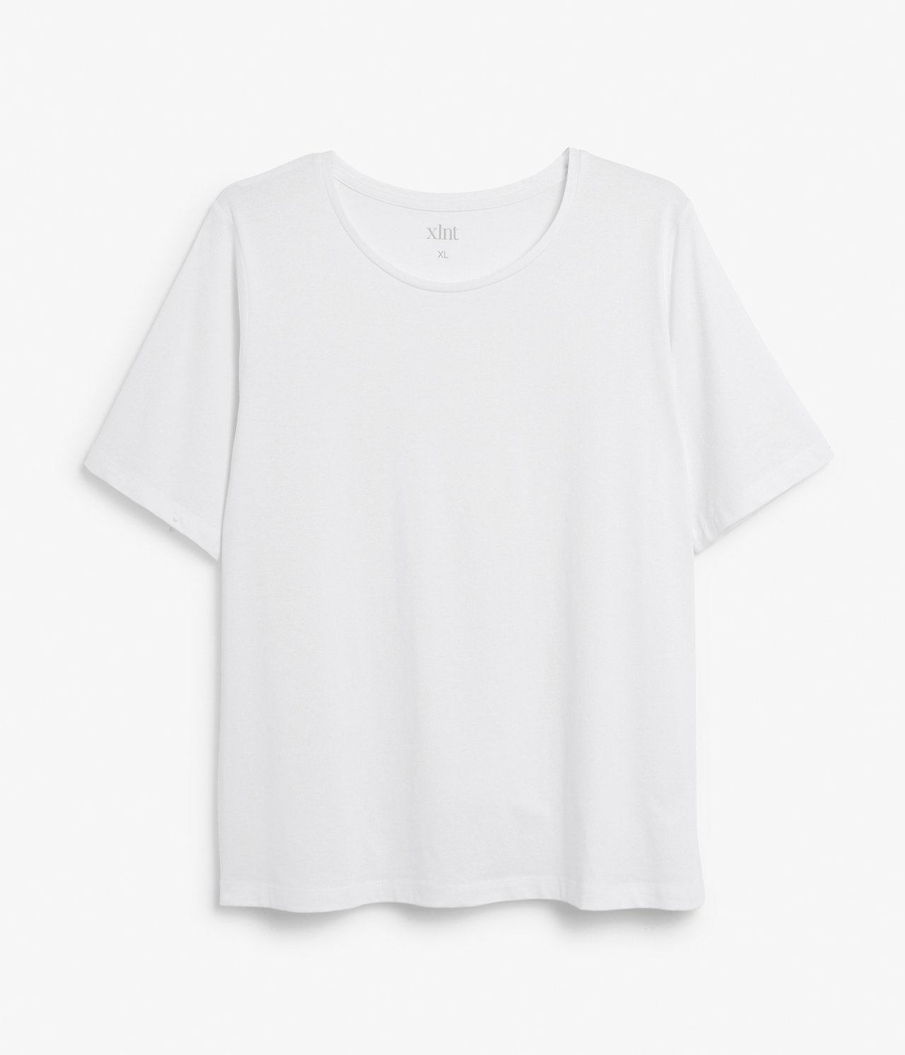 Koszulka basic z okrągłym dekoltem - Biały - 4
